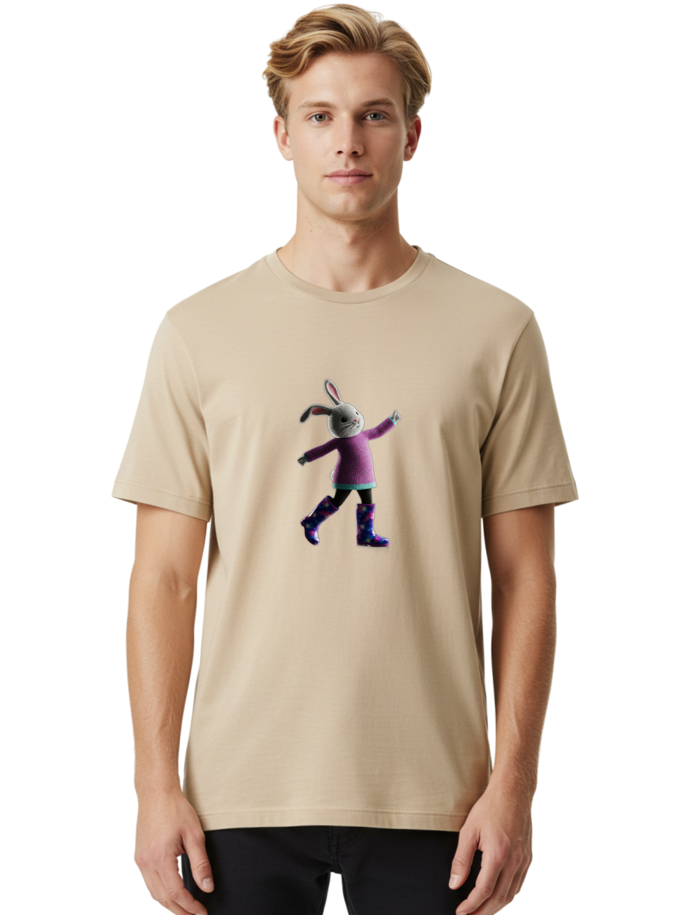 Rabbit-Character Men'S Graphic Tee, 100% Cotton, Comfortable Casual Summer Wear, Machine Washable, Vintage Camera, Old Camera, Antique Camera, Black Camera, Classic Photography, Photography Equipment, Nostalgic Device, Film Camera, Camera Art Baj717 25