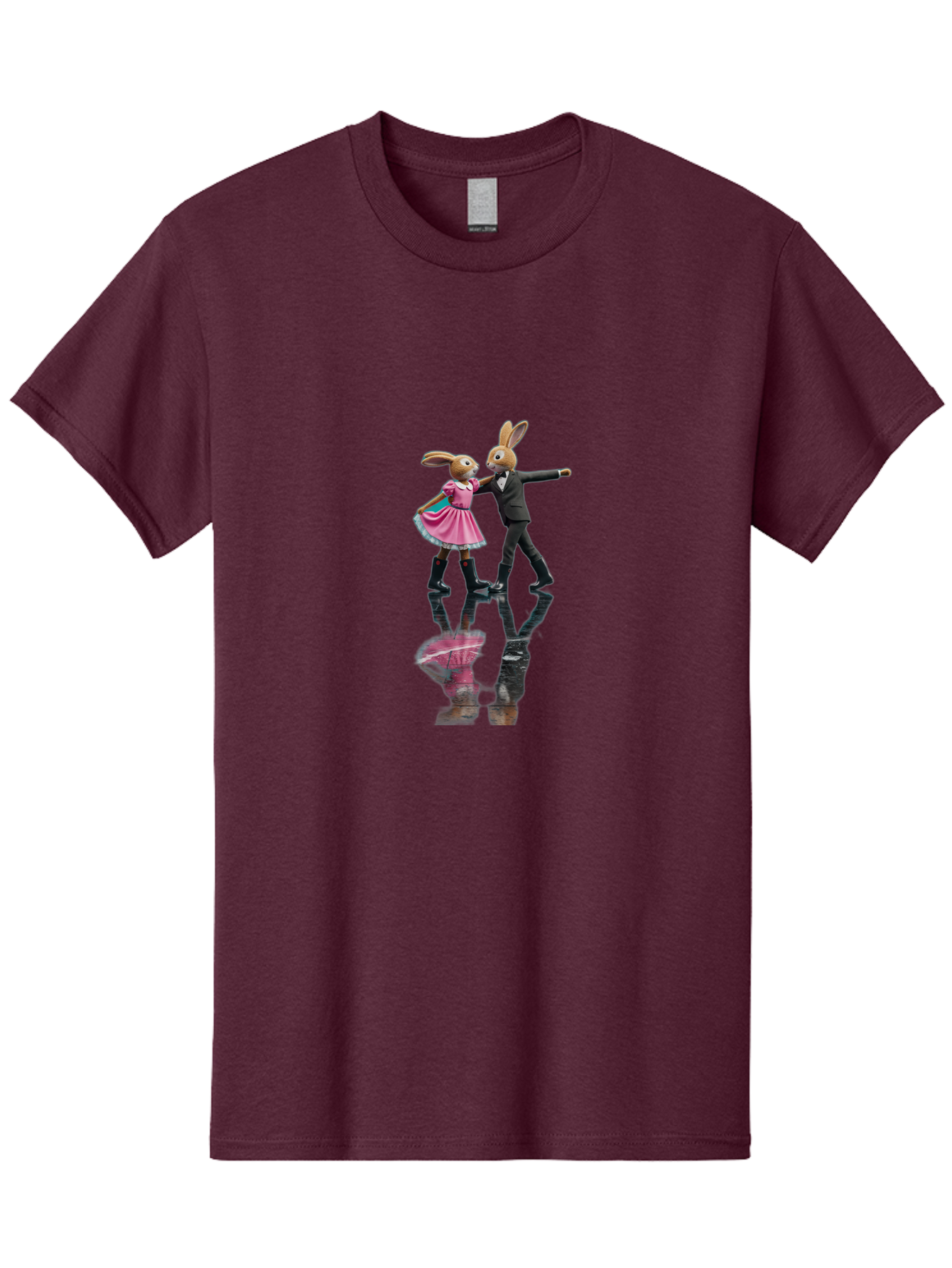 Rabbit-Couple-Dancing Men'S Graphic Tee, 100% Cotton, Comfortable Casual Summer Wear, Machine Washable, Vintage Camera, Old Camera, Antique Camera, Black Camera, Classic Photography, Photography Equipment, Nostalgic Device, Film Camera, Baj718 8