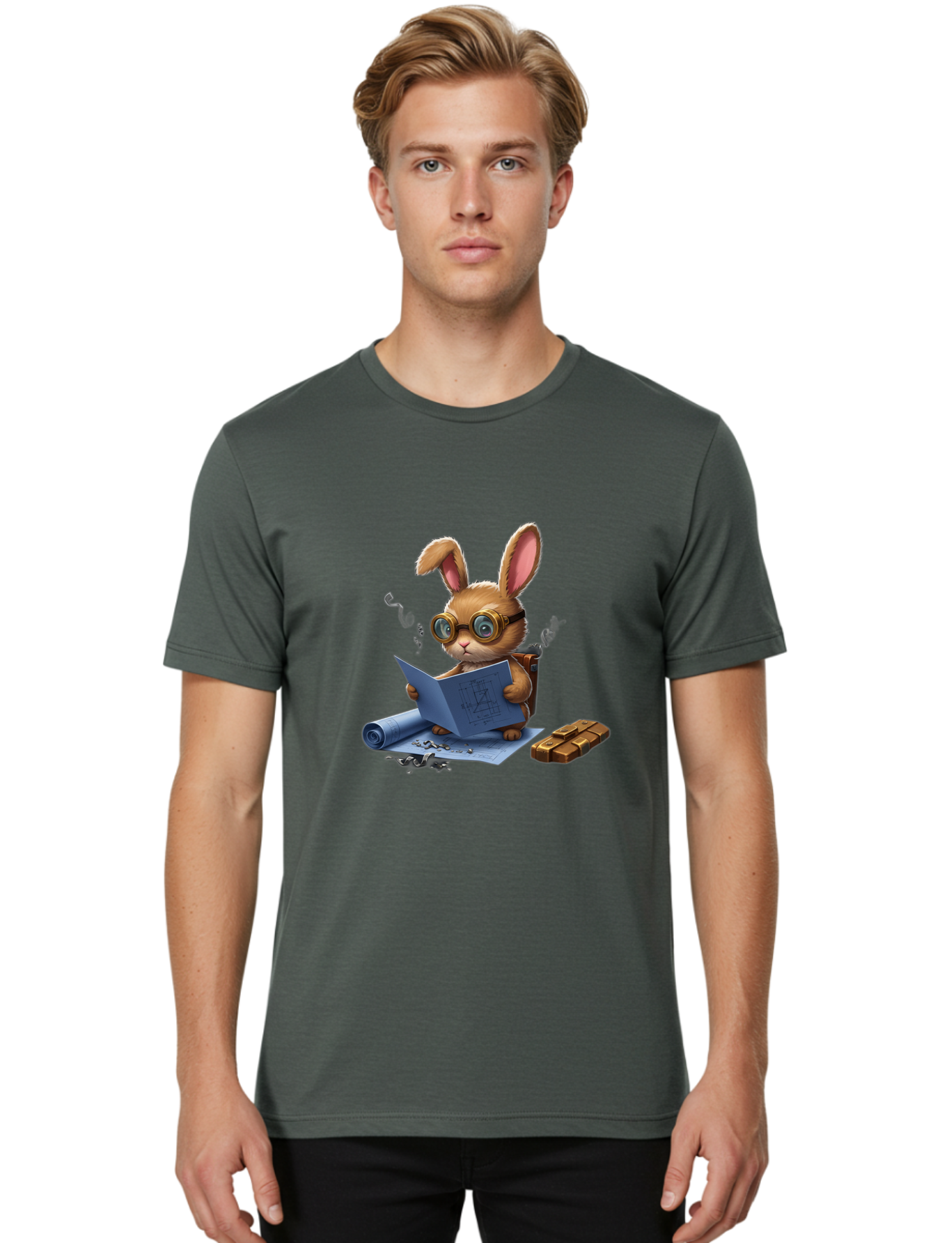 Rabbit-Explorer Men'S Graphic Tee, 100% Cotton, Comfortable Casual Summer Wear, Machine Washable, Vintage Camera, Old Camera, Antique Camera, Black Camera, Classic Photography, Photography Equipment, Nostalgic Device, Film Camera, Camera Art Baj719 19