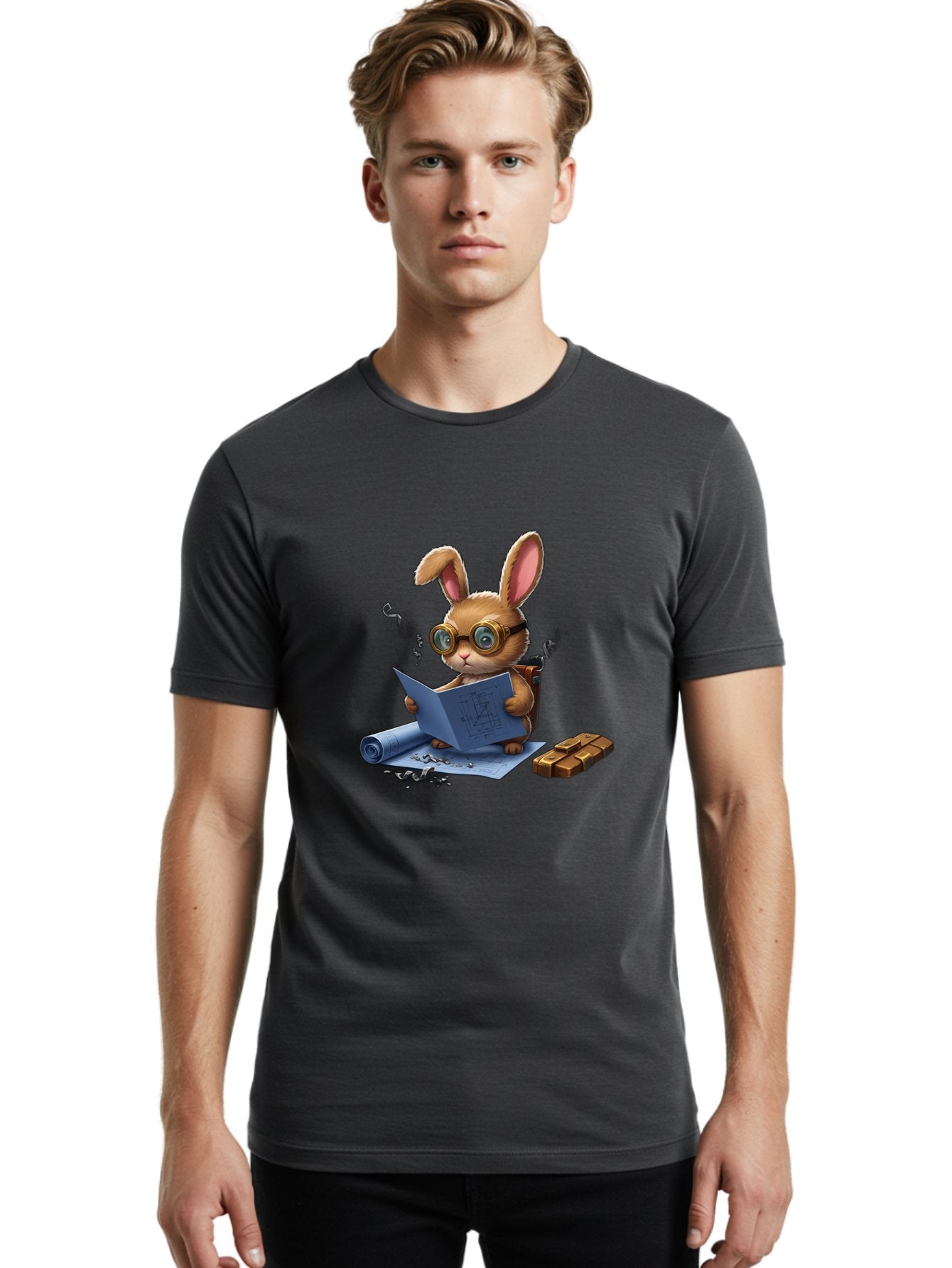 Rabbit-Explorer Men'S Graphic Tee, 100% Cotton, Comfortable Casual Summer Wear, Machine Washable, Vintage Camera, Old Camera, Antique Camera, Black Camera, Classic Photography, Photography Equipment, Nostalgic Device, Film Camera, Camera Art Baj719 21