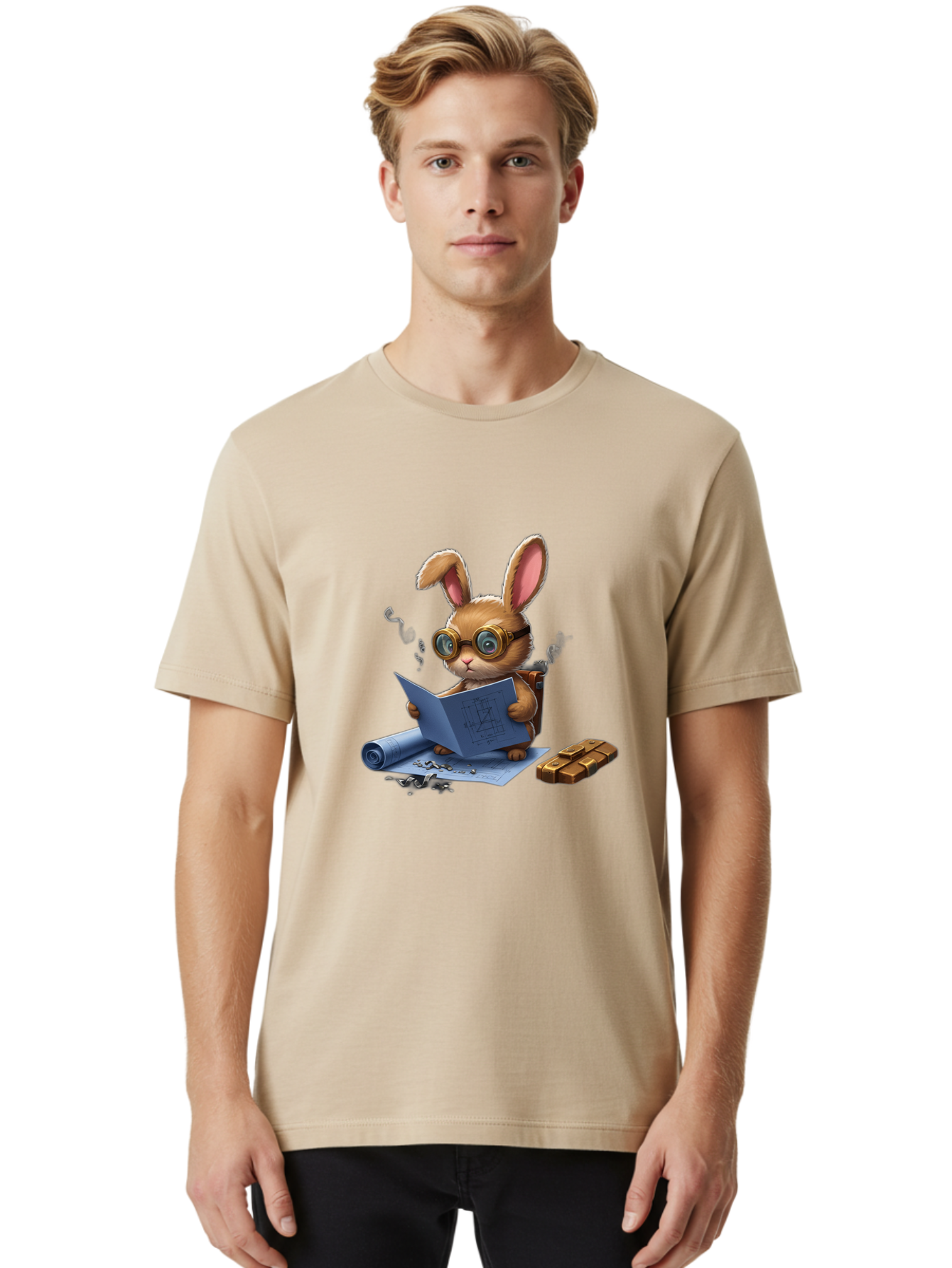 Rabbit-Explorer Men'S Graphic Tee, 100% Cotton, Comfortable Casual Summer Wear, Machine Washable, Vintage Camera, Old Camera, Antique Camera, Black Camera, Classic Photography, Photography Equipment, Nostalgic Device, Film Camera, Camera Art Baj719 24