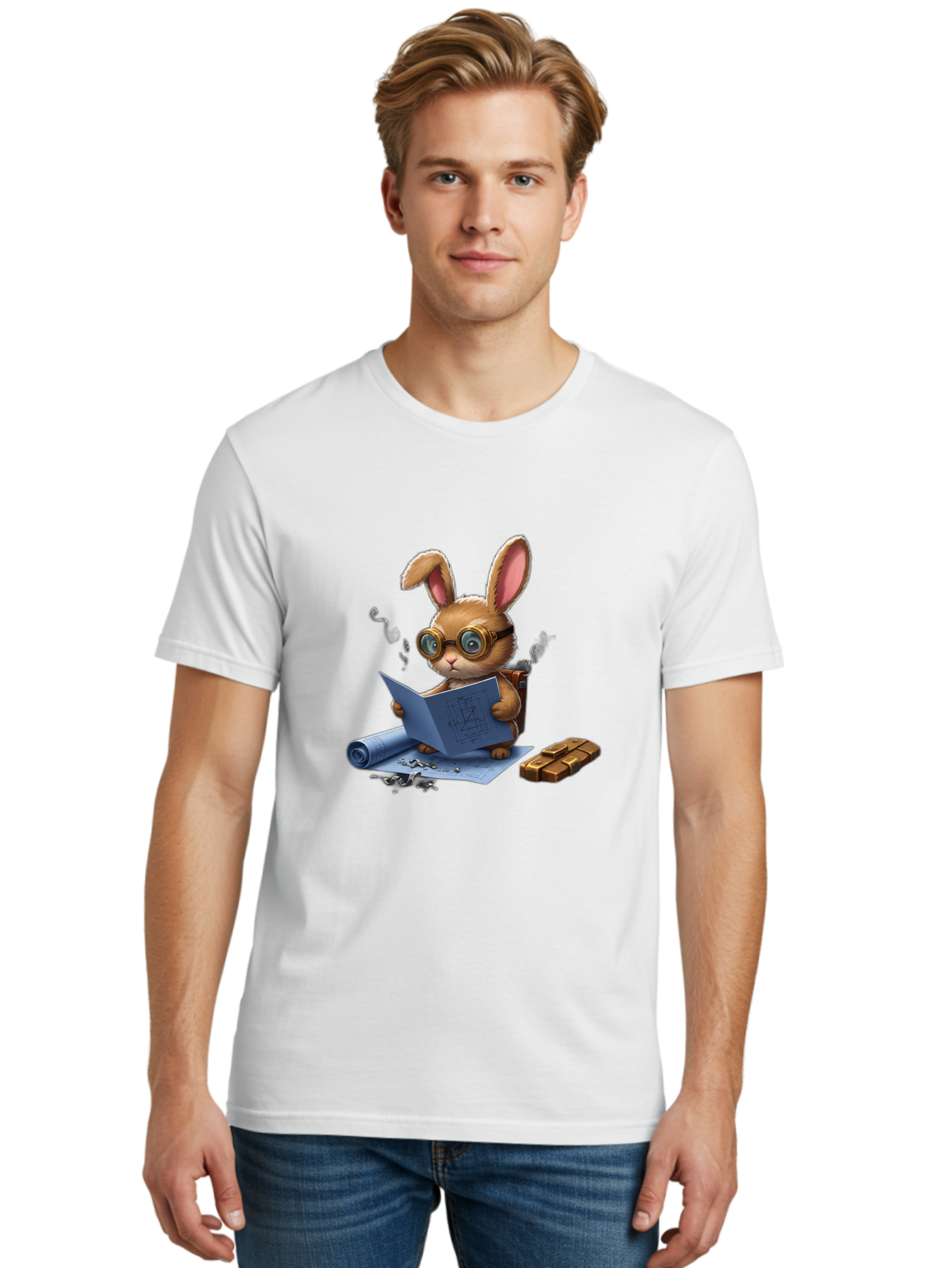 Rabbit-Explorer Men'S Graphic Tee, 100% Cotton, Comfortable Casual Summer Wear, Machine Washable, Vintage Camera, Old Camera, Antique Camera, Black Camera, Classic Photography, Photography Equipment, Nostalgic Device, Film Camera, Camera Art Baj719 23