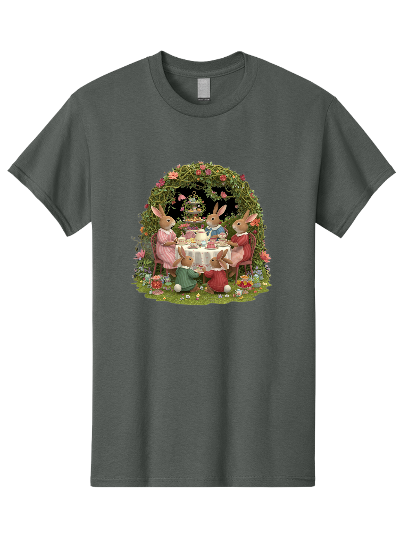 Rabbit-Family-Tea-Party Men'S Graphic Tee, 100% Cotton, Comfortable Casual Summer Wear, Machine Washable, Vintage Camera, Old Camera, Antique Camera, Black Camera, Classic Photography, Photography Equipment, Nostalgic Device, Film Camera, Baj720