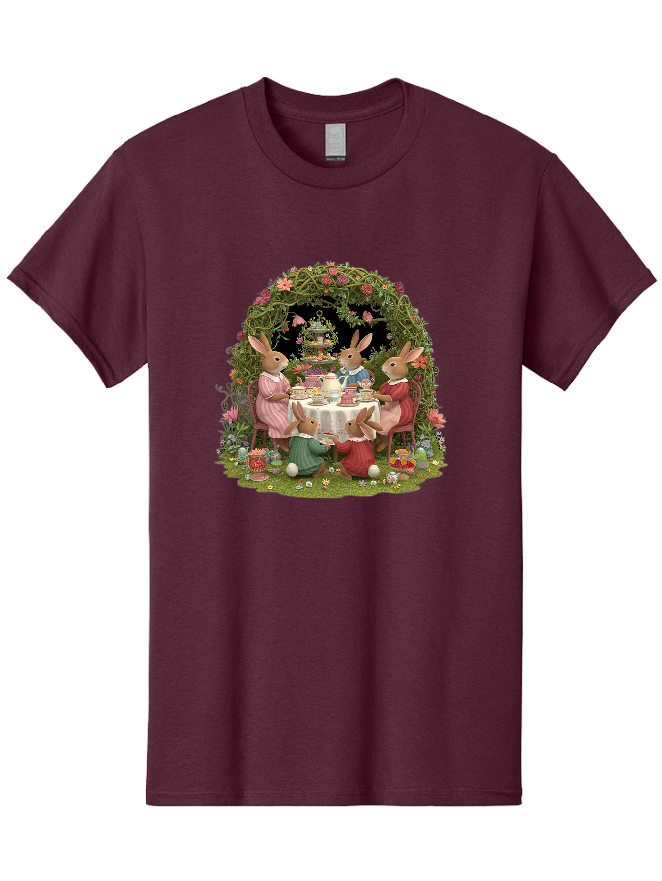 Rabbit-Family-Tea-Party Men'S Graphic Tee, 100% Cotton, Comfortable Casual Summer Wear, Machine Washable, Vintage Camera, Old Camera, Antique Camera, Black Camera, Classic Photography, Photography Equipment, Nostalgic Device, Film Camera, Baj720 7