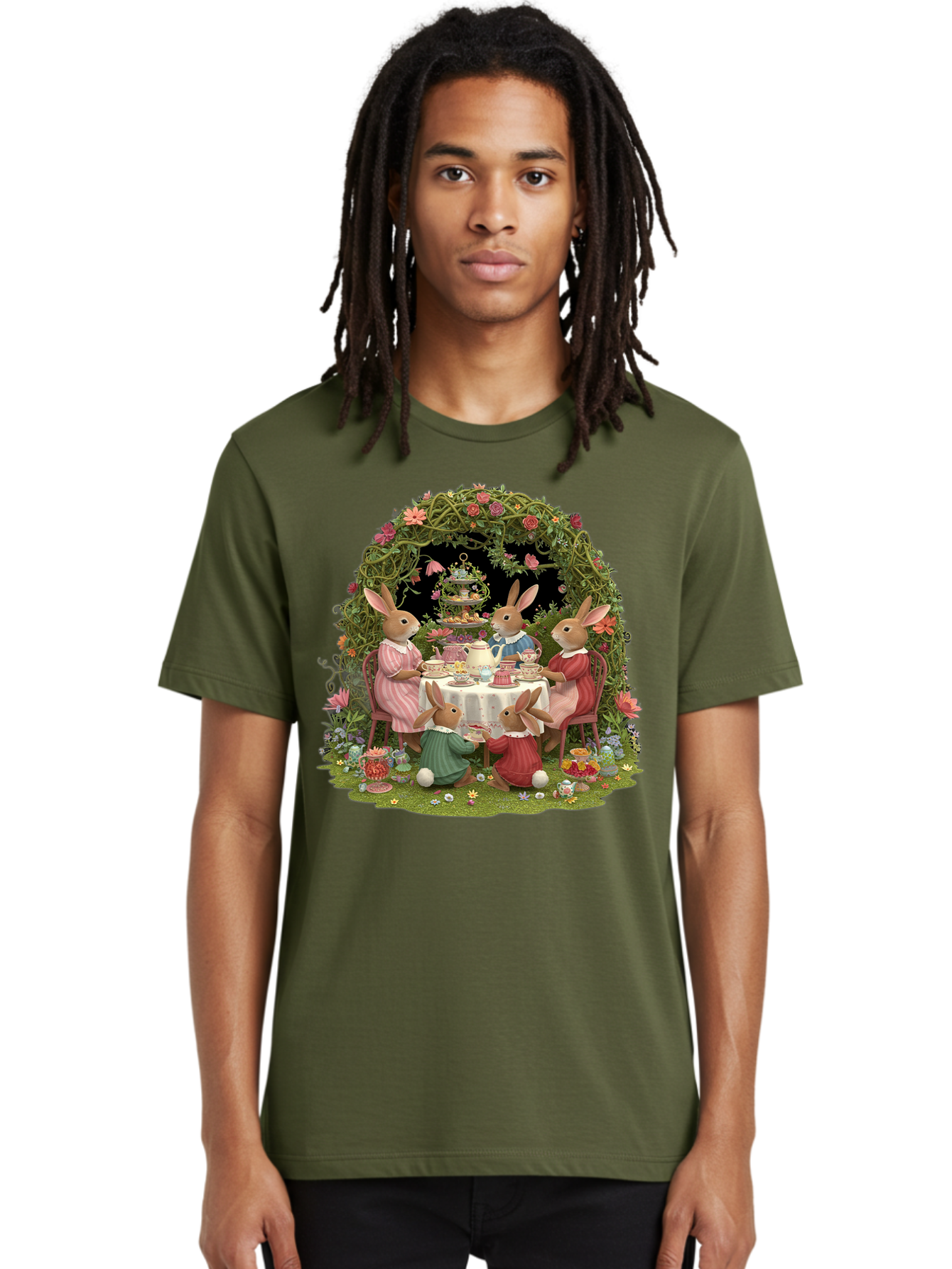 Rabbit-Family-Tea-Party Men'S Graphic Tee, 100% Cotton, Comfortable Casual Summer Wear, Machine Washable, Vintage Camera, Old Camera, Antique Camera, Black Camera, Classic Photography, Photography Equipment, Nostalgic Device, Film Camera, Baj720 16