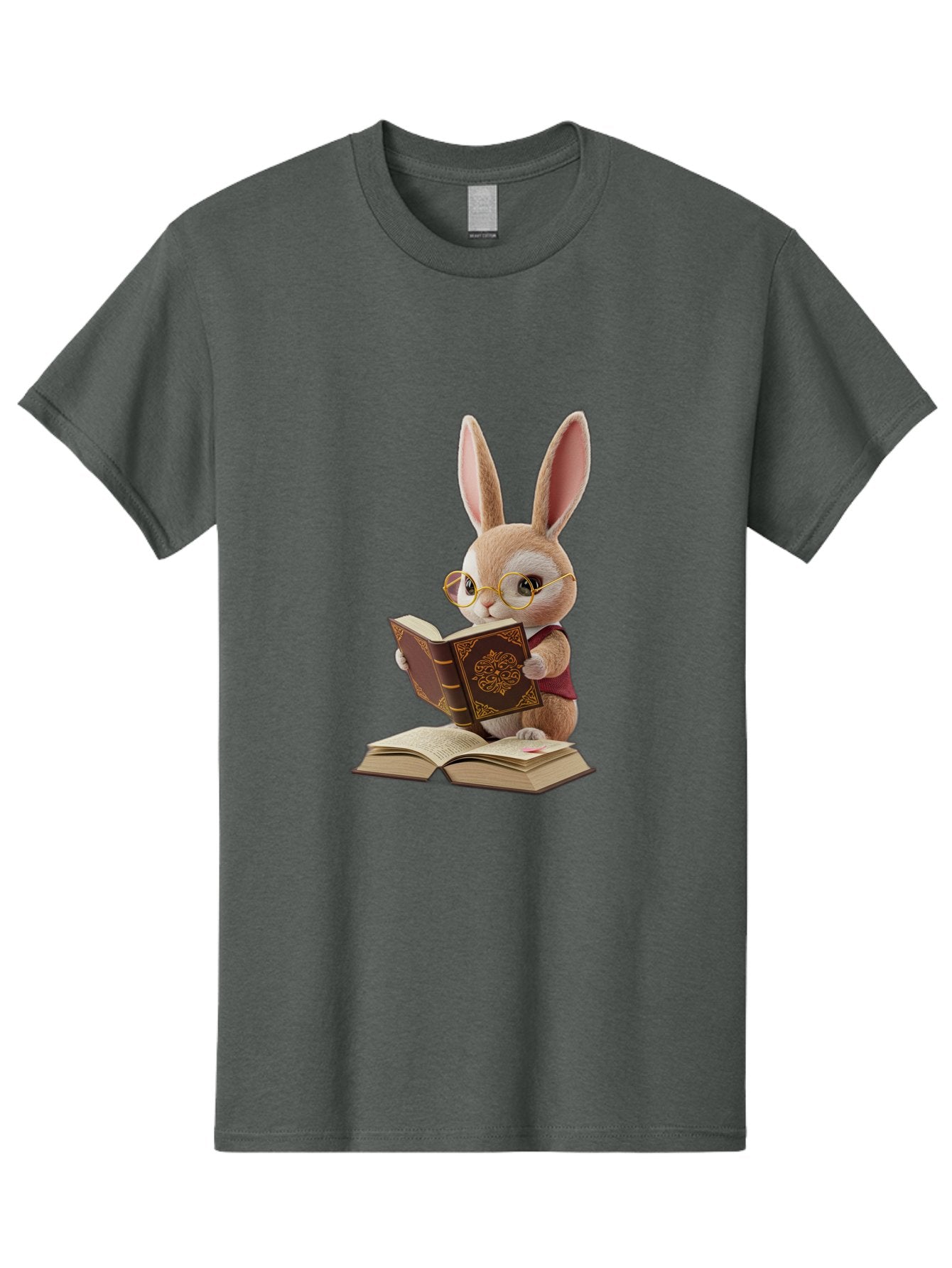 Rabbit-Reading-Book-1 Men'S Graphic Tee, 100% Cotton, Comfortable Casual Summer Wear, Machine Washable, Vintage Camera, Old Camera, Antique Camera, Black Camera, Classic Photography, Photography Equipment, Nostalgic Device, Film Camera, Baj723 12