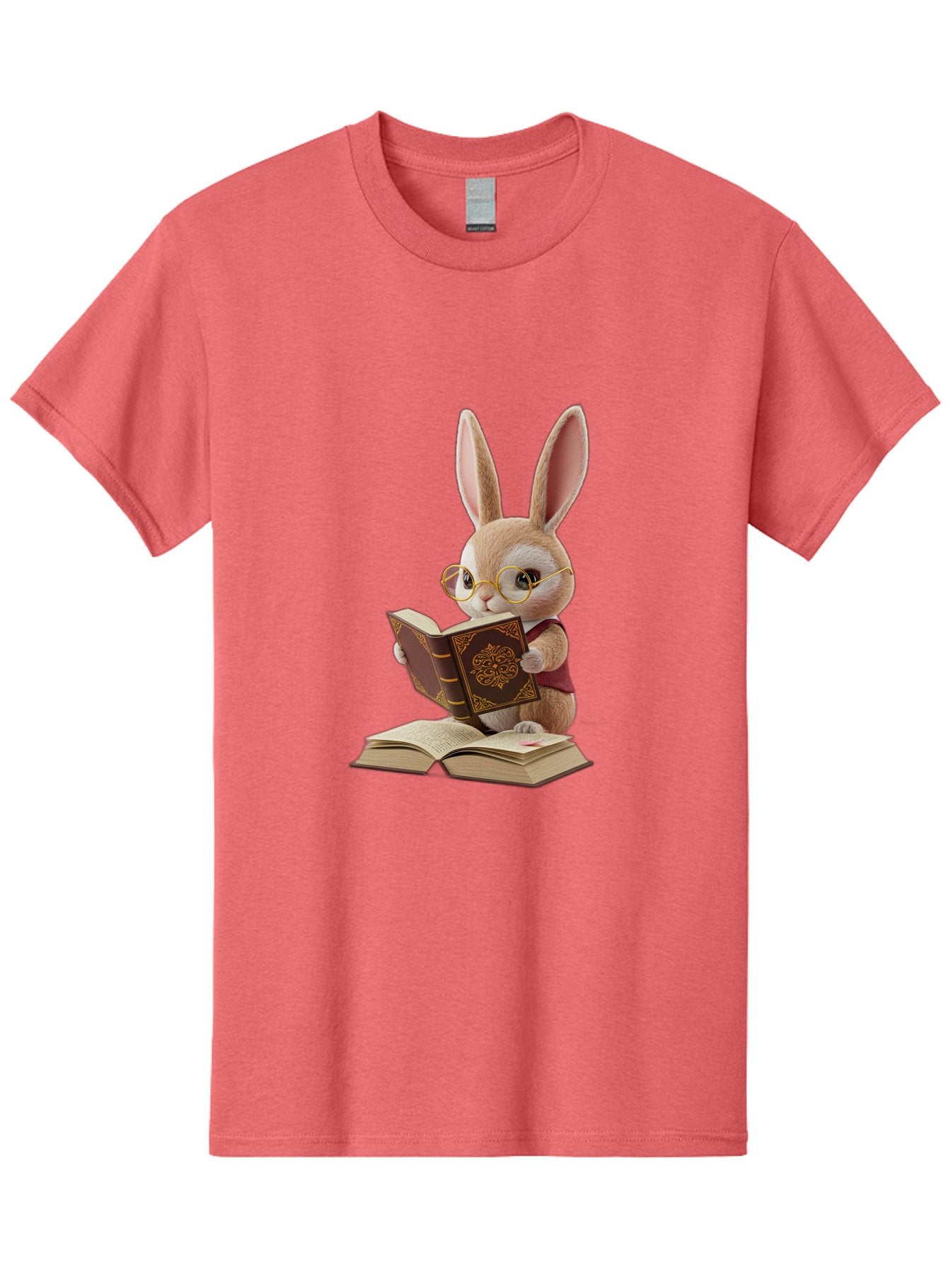 Rabbit-Reading-Book-1 Men'S Graphic Tee, 100% Cotton, Comfortable Casual Summer Wear, Machine Washable, Vintage Camera, Old Camera, Antique Camera, Black Camera, Classic Photography, Photography Equipment, Nostalgic Device, Film Camera, Baj723 14