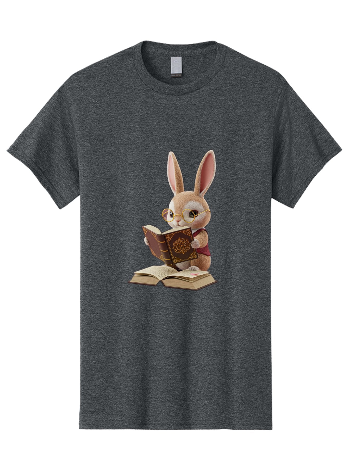 Rabbit-Reading-Book-1 Men'S Graphic Tee, 100% Cotton, Comfortable Casual Summer Wear, Machine Washable, Vintage Camera, Old Camera, Antique Camera, Black Camera, Classic Photography, Photography Equipment, Nostalgic Device, Film Camera, Baj723 5