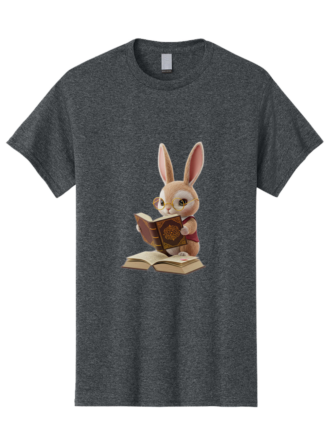 Rabbit-Reading-Book-1 Men'S Graphic Tee, 100% Cotton, Comfortable Casual Summer Wear, Machine Washable, Vintage Camera, Old Camera, Antique Camera, Black Camera, Classic Photography, Photography Equipment, Nostalgic Device, Film Camera, Baj723 8