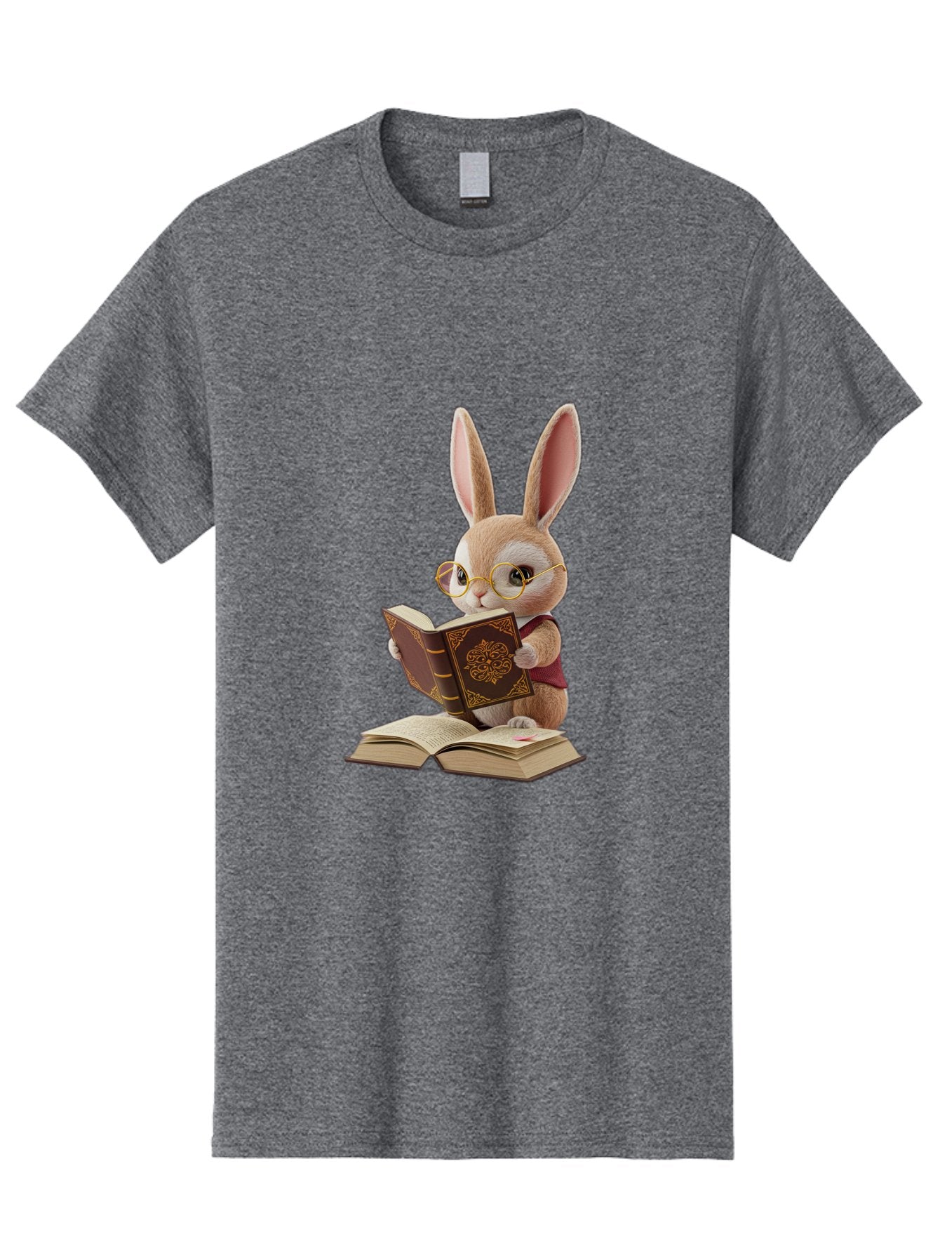 Rabbit-Reading-Book-1 Men'S Graphic Tee, 100% Cotton, Comfortable Casual Summer Wear, Machine Washable, Vintage Camera, Old Camera, Antique Camera, Black Camera, Classic Photography, Photography Equipment, Nostalgic Device, Film Camera, Baj723 7