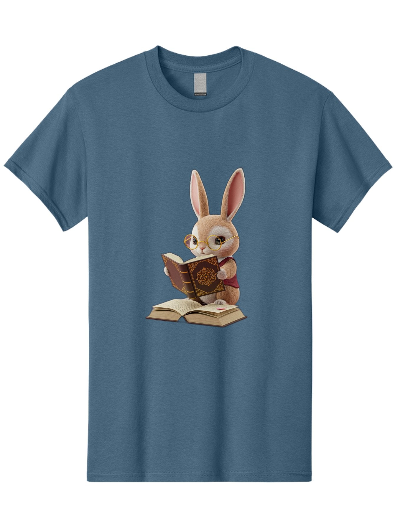 Rabbit-Reading-Book-1 Men'S Graphic Tee, 100% Cotton, Comfortable Casual Summer Wear, Machine Washable, Vintage Camera, Old Camera, Antique Camera, Black Camera, Classic Photography, Photography Equipment, Nostalgic Device, Film Camera, Baj723 11