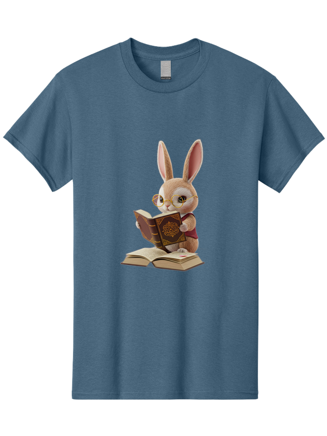 Rabbit-Reading-Book-1 Men'S Graphic Tee, 100% Cotton, Comfortable Casual Summer Wear, Machine Washable, Vintage Camera, Old Camera, Antique Camera, Black Camera, Classic Photography, Photography Equipment, Nostalgic Device, Film Camera, Baj723 4