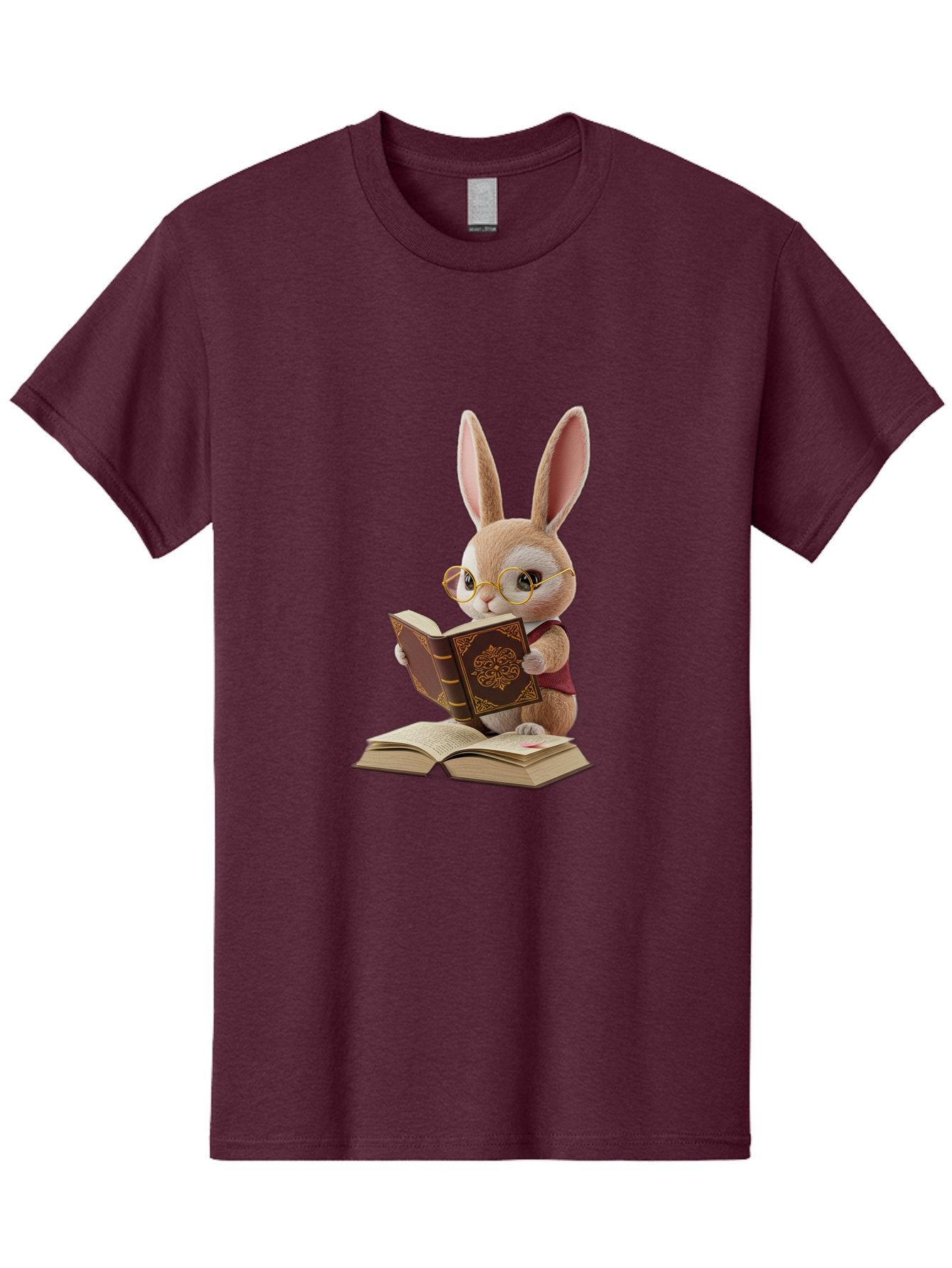 Rabbit-Reading-Book-1 Men'S Graphic Tee, 100% Cotton, Comfortable Casual Summer Wear, Machine Washable, Vintage Camera, Old Camera, Antique Camera, Black Camera, Classic Photography, Photography Equipment, Nostalgic Device, Film Camera, Baj723 15