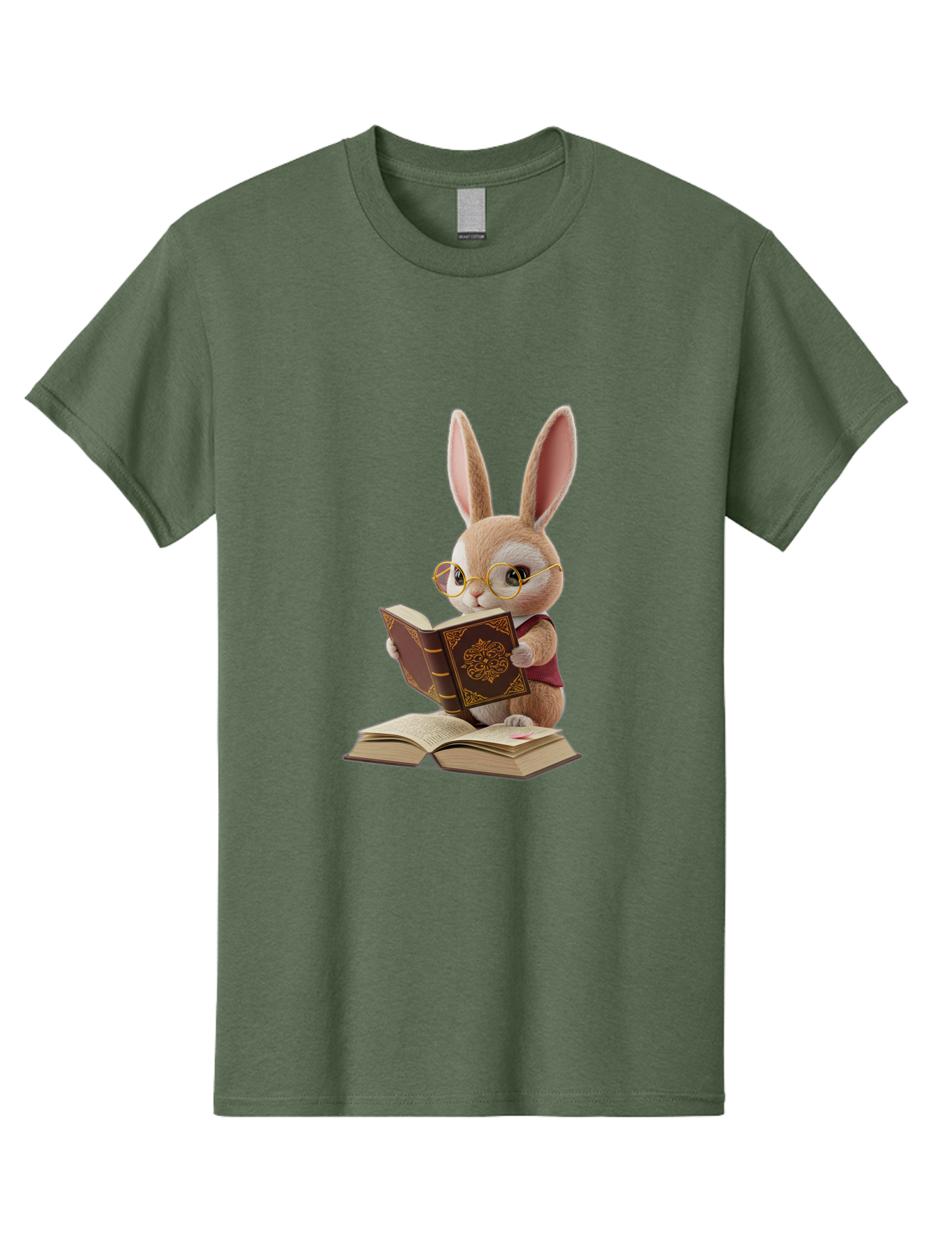 Rabbit-Reading-Book-1 Men'S Graphic Tee, 100% Cotton, Comfortable Casual Summer Wear, Machine Washable, Vintage Camera, Old Camera, Antique Camera, Black Camera, Classic Photography, Photography Equipment, Nostalgic Device, Film Camera, Baj723 12