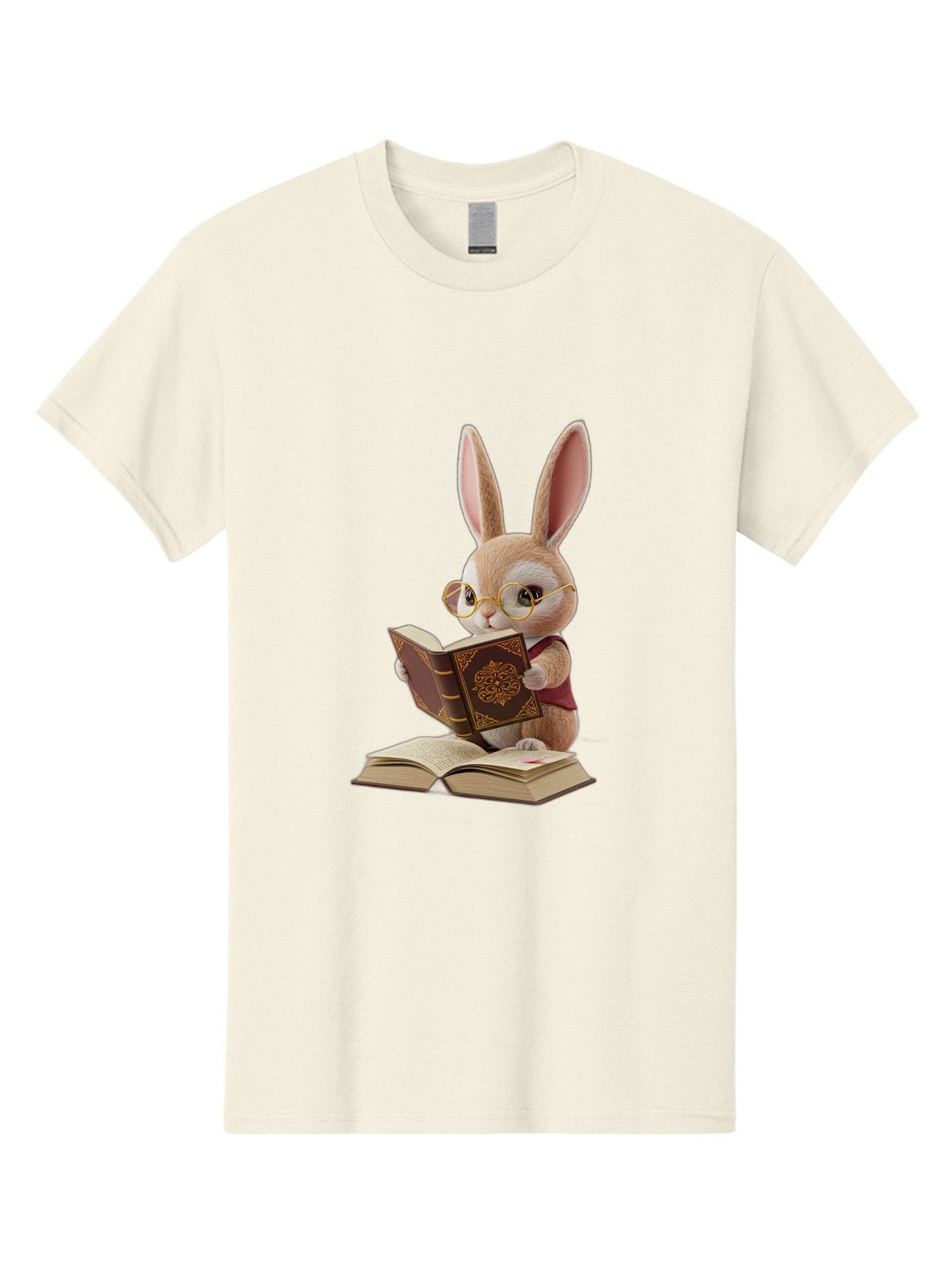 Rabbit-Reading-Book-1 Men'S Graphic Tee, 100% Cotton, Comfortable Casual Summer Wear, Machine Washable, Vintage Camera, Old Camera, Antique Camera, Black Camera, Classic Photography, Photography Equipment, Nostalgic Device, Film Camera, Baj723 10