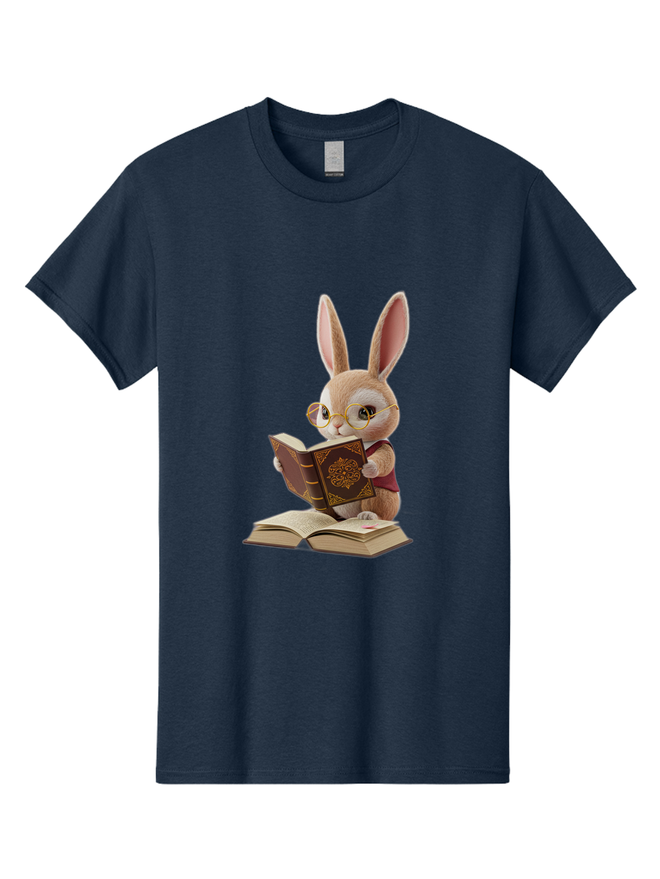 Rabbit-Reading-Book-1 Men'S Graphic Tee, 100% Cotton, Comfortable Casual Summer Wear, Machine Washable, Vintage Camera, Old Camera, Antique Camera, Black Camera, Classic Photography, Photography Equipment, Nostalgic Device, Film Camera, Baj723 5