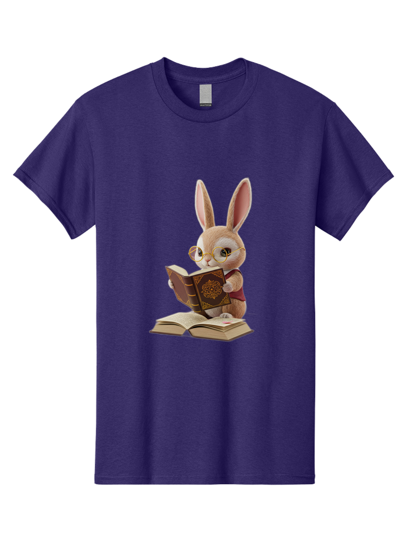 Rabbit-Reading-Book-1 Men'S Graphic Tee, 100% Cotton, Comfortable Casual Summer Wear, Machine Washable, Vintage Camera, Old Camera, Antique Camera, Black Camera, Classic Photography, Photography Equipment, Nostalgic Device, Film Camera, Baj723 15