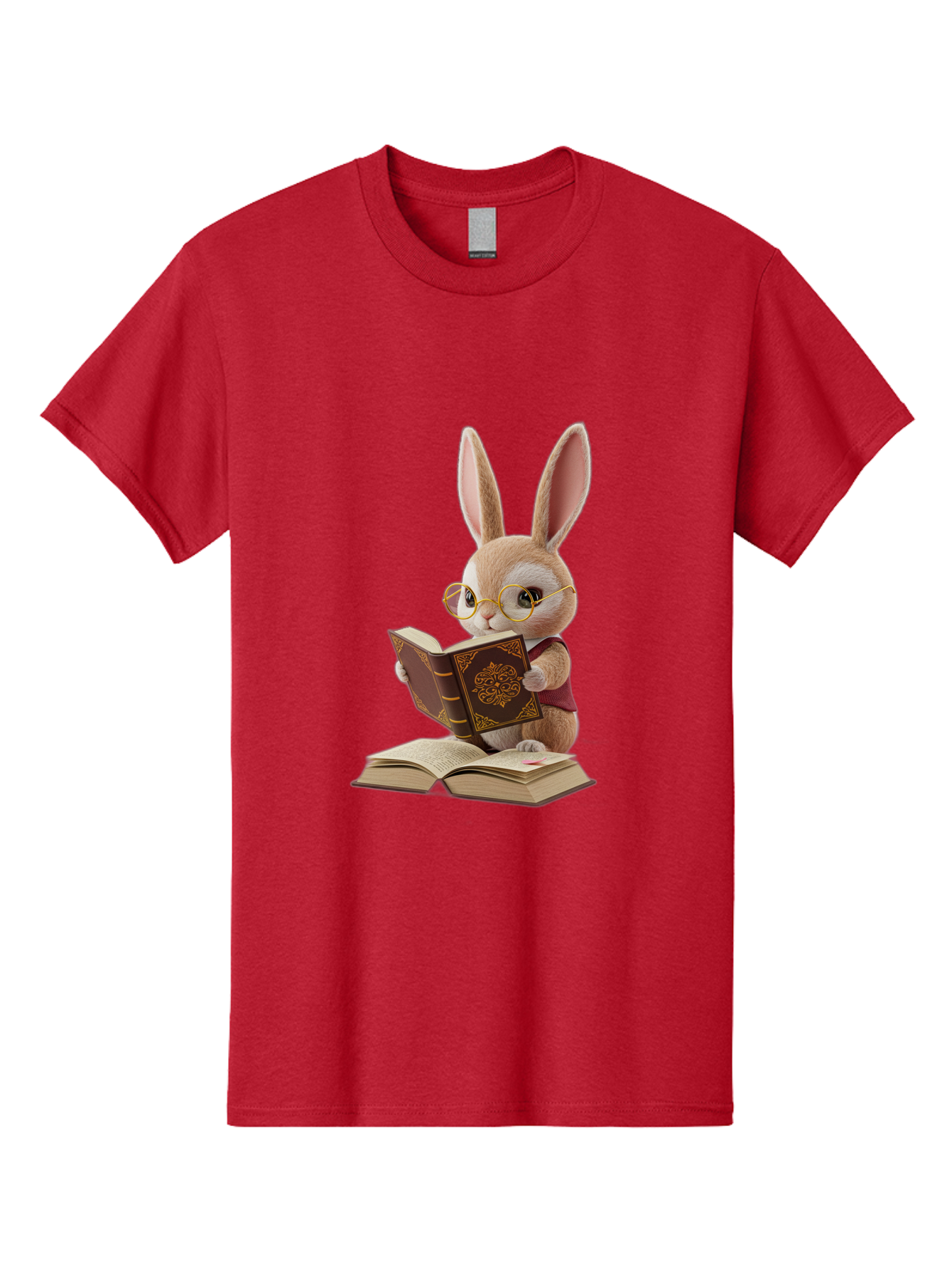 Rabbit-Reading-Book-1 Men'S Graphic Tee, 100% Cotton, Comfortable Casual Summer Wear, Machine Washable, Vintage Camera, Old Camera, Antique Camera, Black Camera, Classic Photography, Photography Equipment, Nostalgic Device, Film Camera, Baj723 6