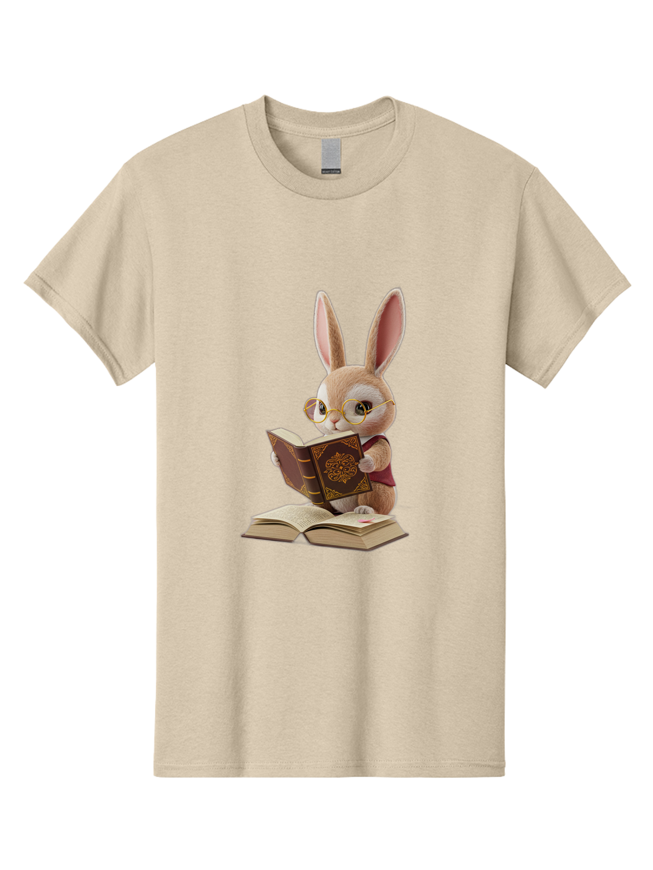 Rabbit-Reading-Book-1 Men'S Graphic Tee, 100% Cotton, Comfortable Casual Summer Wear, Machine Washable, Vintage Camera, Old Camera, Antique Camera, Black Camera, Classic Photography, Photography Equipment, Nostalgic Device, Film Camera, Baj723 10