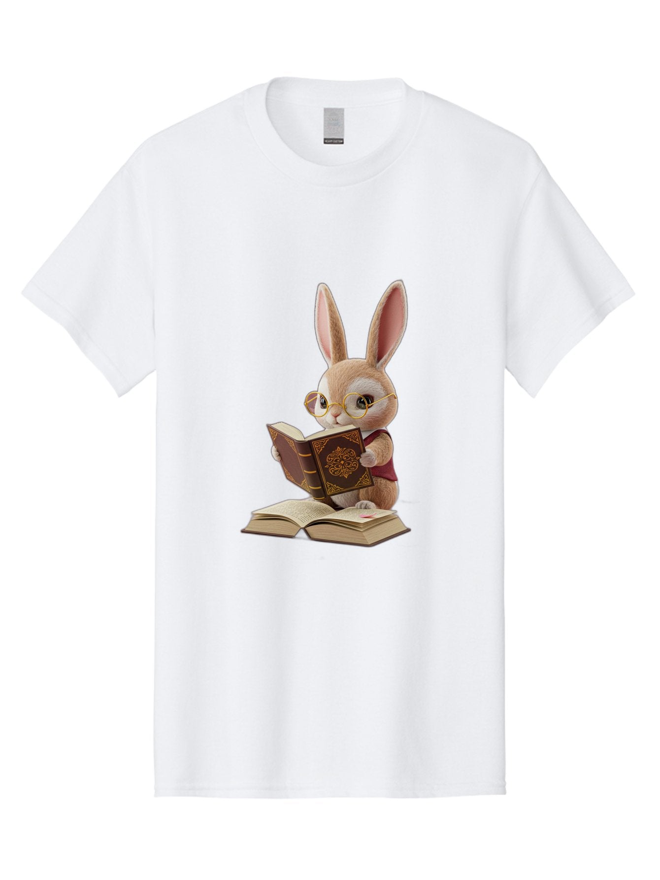 Rabbit-Reading-Book-1 Men'S Graphic Tee, 100% Cotton, Comfortable Casual Summer Wear, Machine Washable, Vintage Camera, Old Camera, Antique Camera, Black Camera, Classic Photography, Photography Equipment, Nostalgic Device, Film Camera, Baj723 6