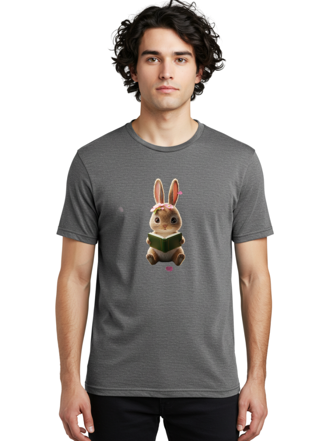 Rabbit-Reading-Book Men'S Graphic Tee, 100% Cotton, Comfortable Casual Summer Wear, Machine Washable, Vintage Camera, Old Camera, Antique Camera, Black Camera, Classic Photography, Photography Equipment, Nostalgic Device, Film Camera, Baj724 21