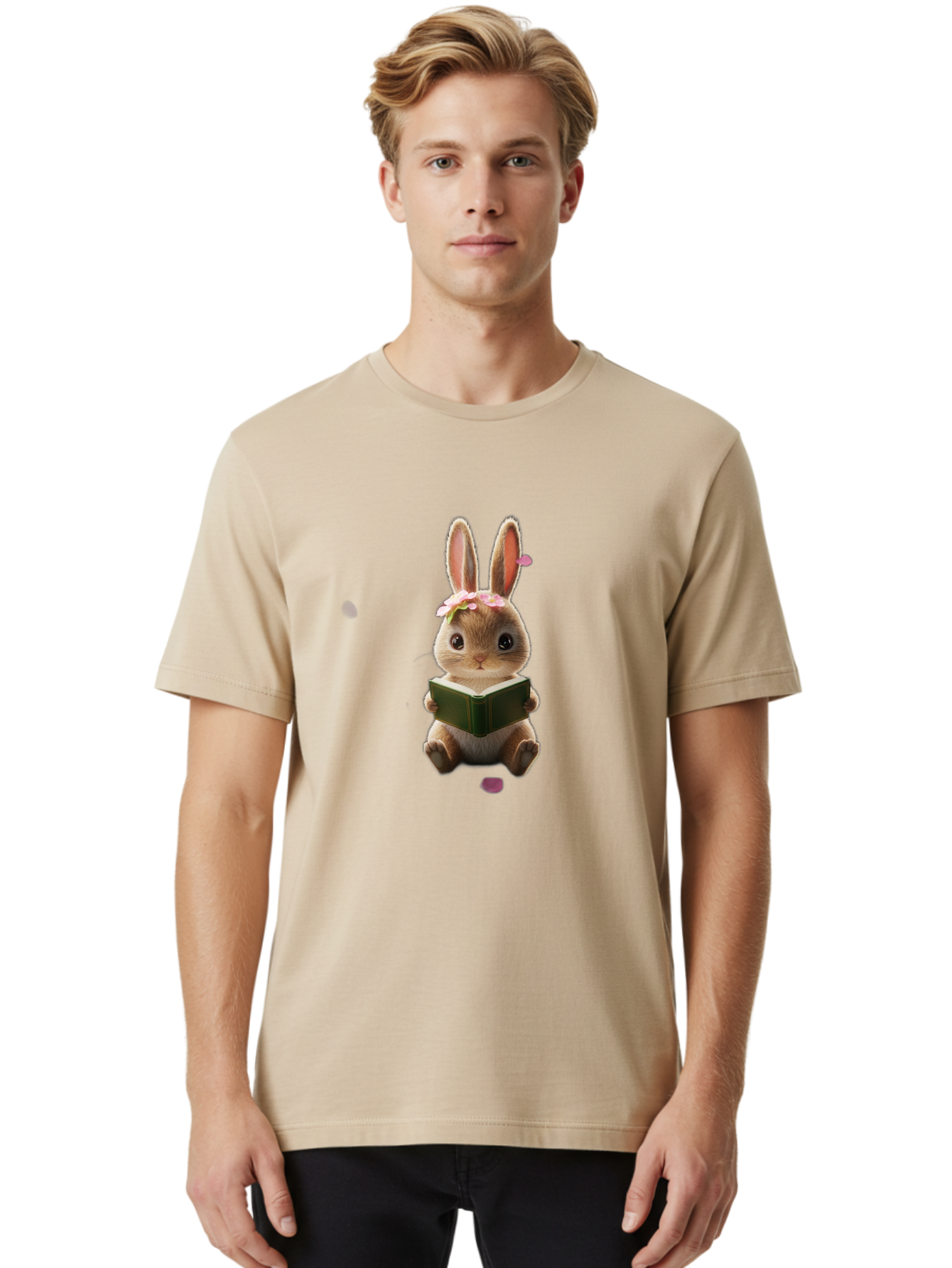 Rabbit-Reading-Book Men'S Graphic Tee, 100% Cotton, Comfortable Casual Summer Wear, Machine Washable, Vintage Camera, Old Camera, Antique Camera, Black Camera, Classic Photography, Photography Equipment, Nostalgic Device, Film Camera, Baj724 22