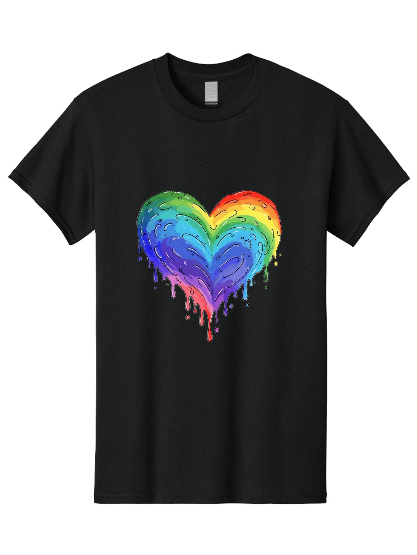 Rainbow-Dripping-Heart Men'S Graphic Tee, 100% Cotton, Comfortable Casual Summer Wear, Machine Washable, Vintage Camera, Old Camera, Antique Camera, Black Camera, Classic Photography, Photography Equipment, Nostalgic Device, Film Camera, Baj727 11