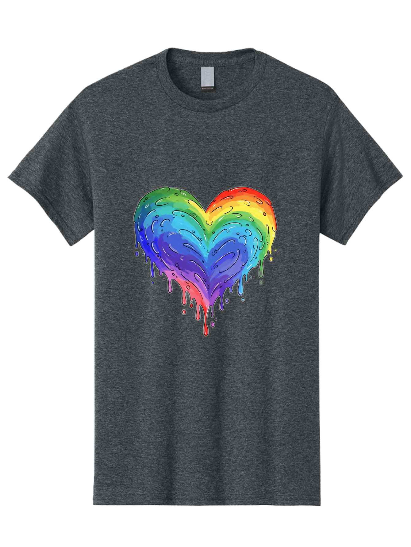 Rainbow-Dripping-Heart Men'S Graphic Tee, 100% Cotton, Comfortable Casual Summer Wear, Machine Washable, Vintage Camera, Old Camera, Antique Camera, Black Camera, Classic Photography, Photography Equipment, Nostalgic Device, Film Camera, Baj727 10