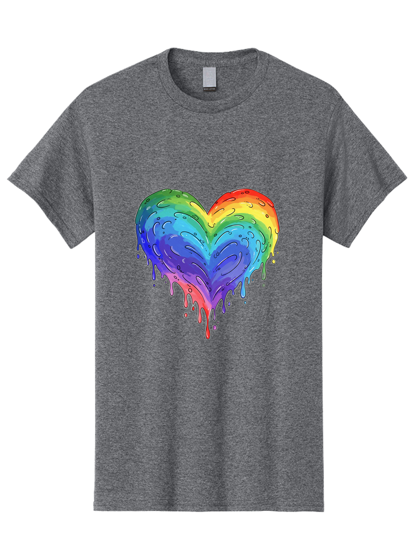 Rainbow-Dripping-Heart Men'S Graphic Tee, 100% Cotton, Comfortable Casual Summer Wear, Machine Washable, Vintage Camera, Old Camera, Antique Camera, Black Camera, Classic Photography, Photography Equipment, Nostalgic Device, Film Camera, Baj727 13