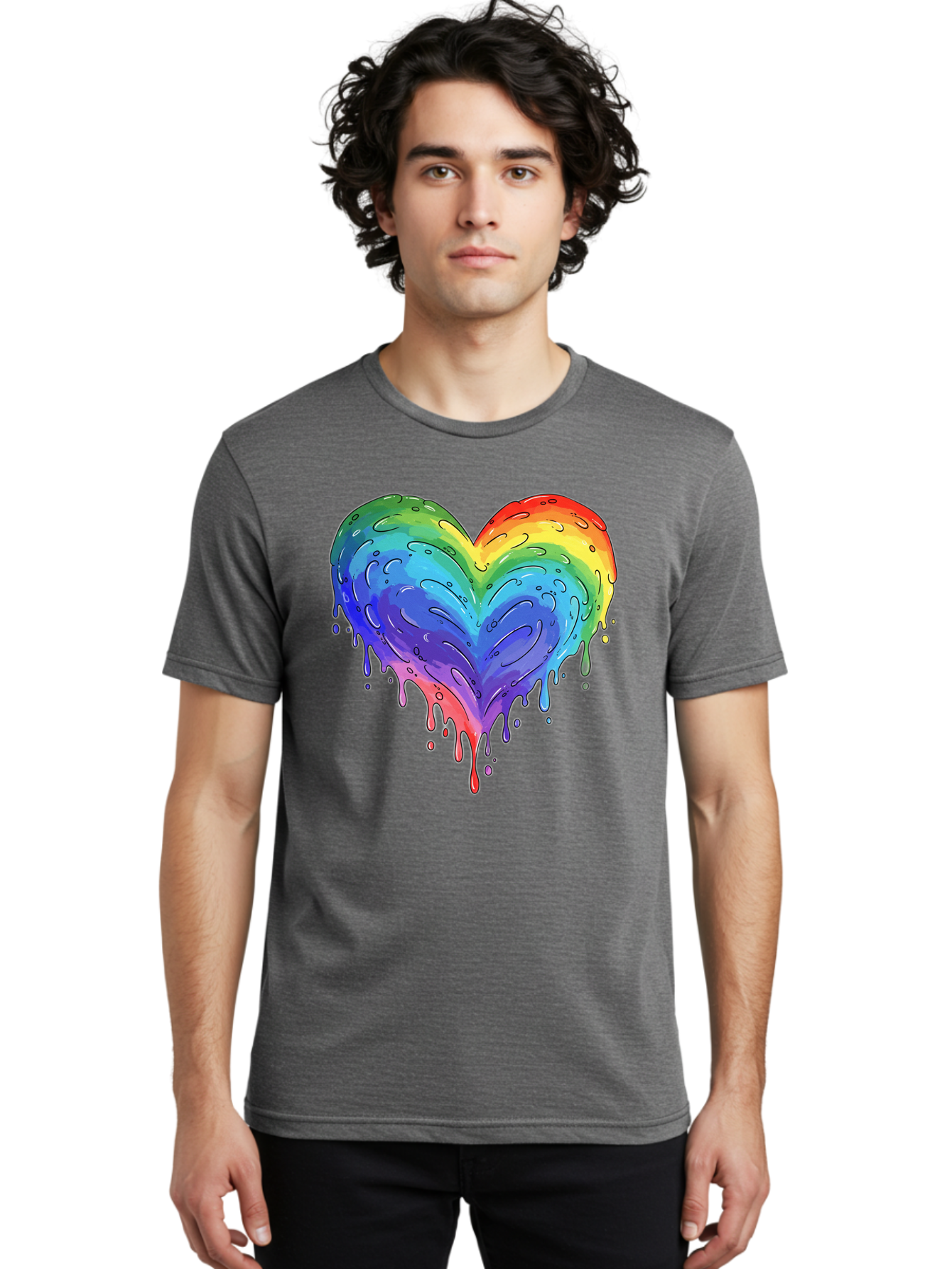 Rainbow-Dripping-Heart Men'S Graphic Tee, 100% Cotton, Comfortable Casual Summer Wear, Machine Washable, Vintage Camera, Old Camera, Antique Camera, Black Camera, Classic Photography, Photography Equipment, Nostalgic Device, Film Camera, Baj727 28