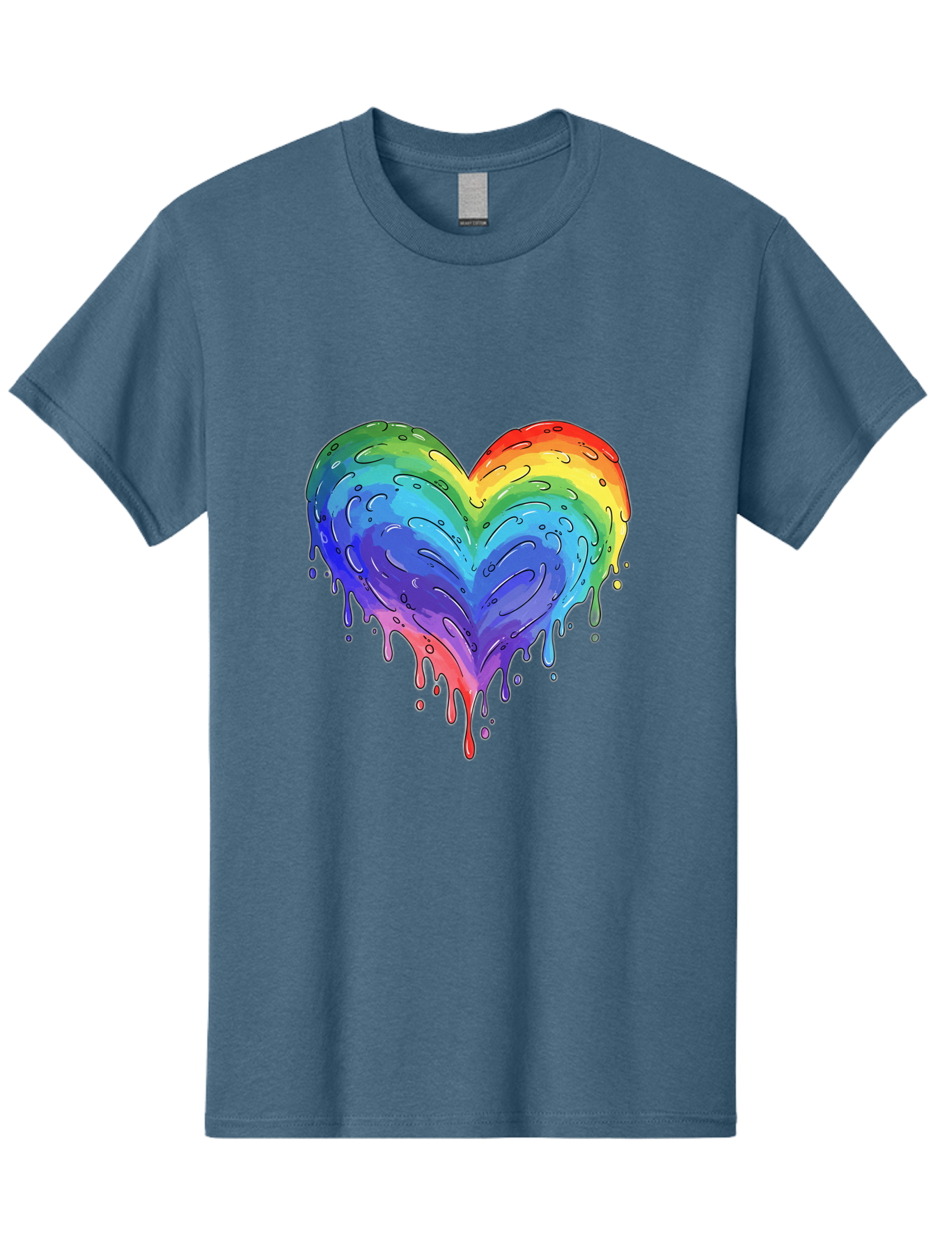 Rainbow-Dripping-Heart Men'S Graphic Tee, 100% Cotton, Comfortable Casual Summer Wear, Machine Washable, Vintage Camera, Old Camera, Antique Camera, Black Camera, Classic Photography, Photography Equipment, Nostalgic Device, Film Camera, Baj727 15