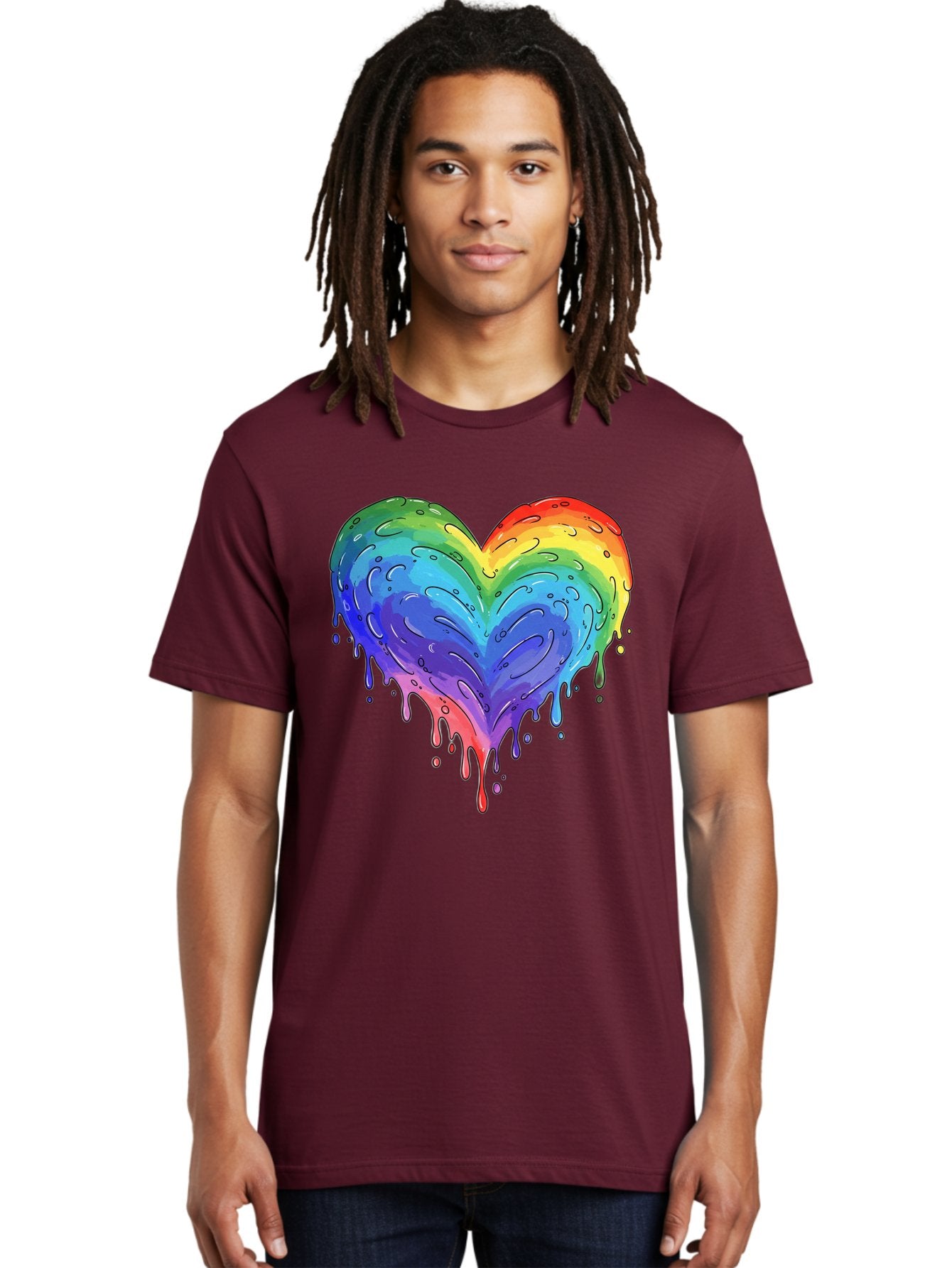 Rainbow-Dripping-Heart Men'S Graphic Tee, 100% Cotton, Comfortable Casual Summer Wear, Machine Washable, Vintage Camera, Old Camera, Antique Camera, Black Camera, Classic Photography, Photography Equipment, Nostalgic Device, Film Camera, Baj727 18