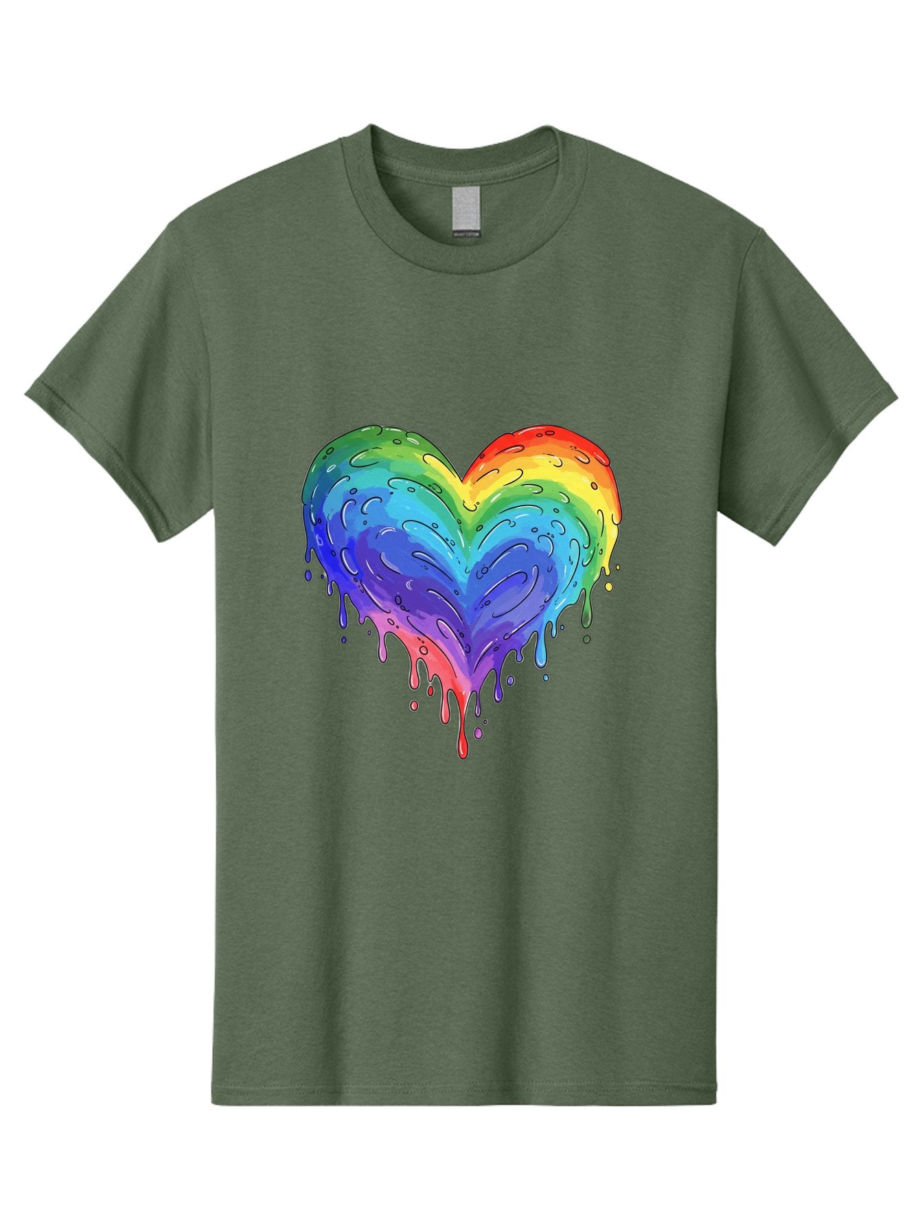 Rainbow-Dripping-Heart Men'S Graphic Tee, 100% Cotton, Comfortable Casual Summer Wear, Machine Washable, Vintage Camera, Old Camera, Antique Camera, Black Camera, Classic Photography, Photography Equipment, Nostalgic Device, Film Camera, Baj727 5