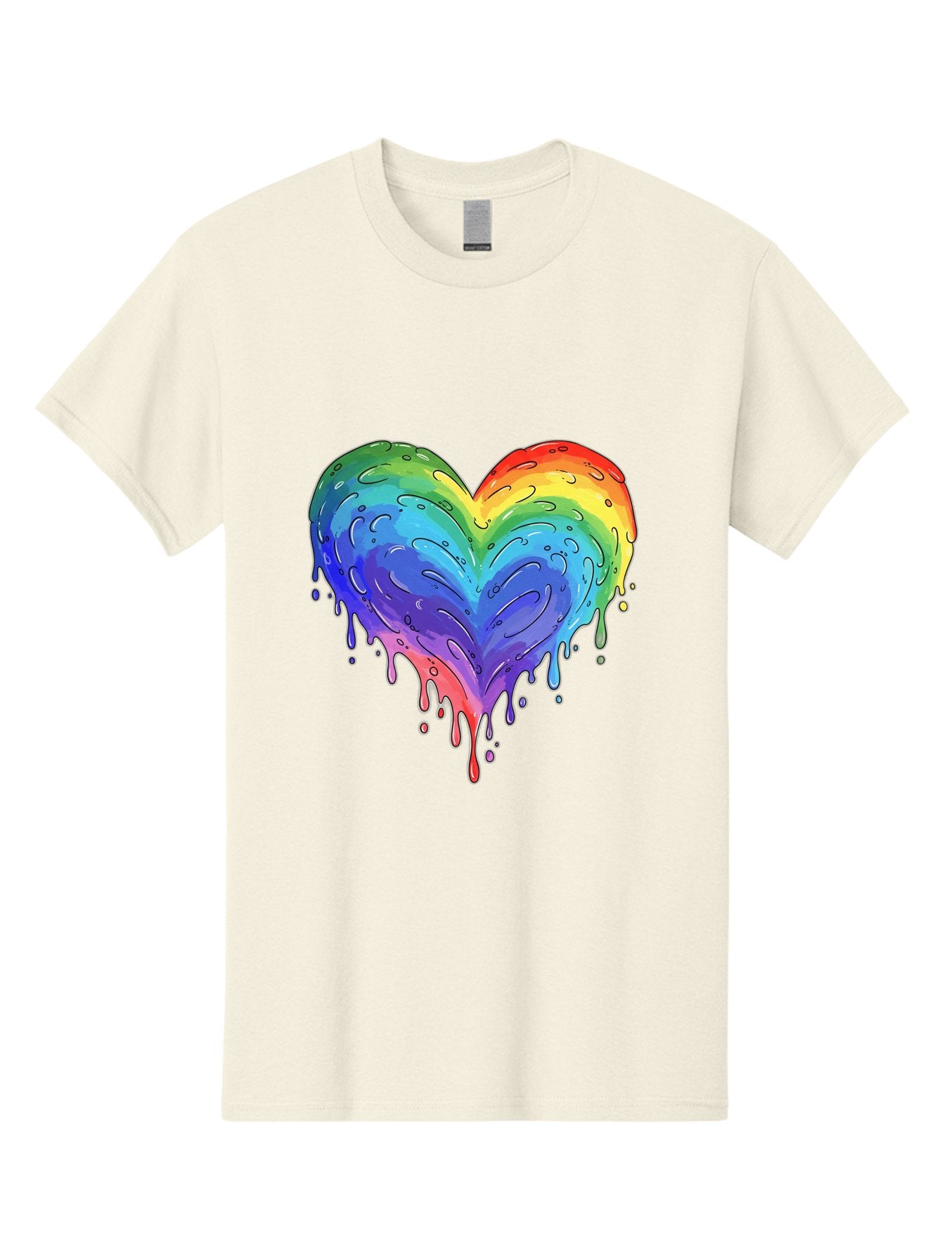 Rainbow-Dripping-Heart Men'S Graphic Tee, 100% Cotton, Comfortable Casual Summer Wear, Machine Washable, Vintage Camera, Old Camera, Antique Camera, Black Camera, Classic Photography, Photography Equipment, Nostalgic Device, Film Camera, Baj727 3