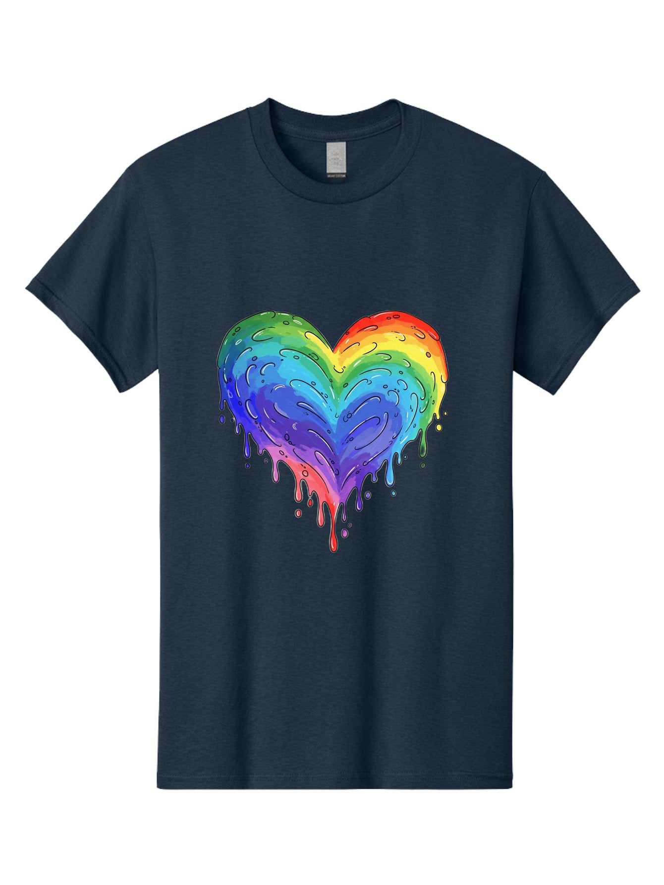 Rainbow-Dripping-Heart Men'S Graphic Tee, 100% Cotton, Comfortable Casual Summer Wear, Machine Washable, Vintage Camera, Old Camera, Antique Camera, Black Camera, Classic Photography, Photography Equipment, Nostalgic Device, Film Camera, Baj727 9