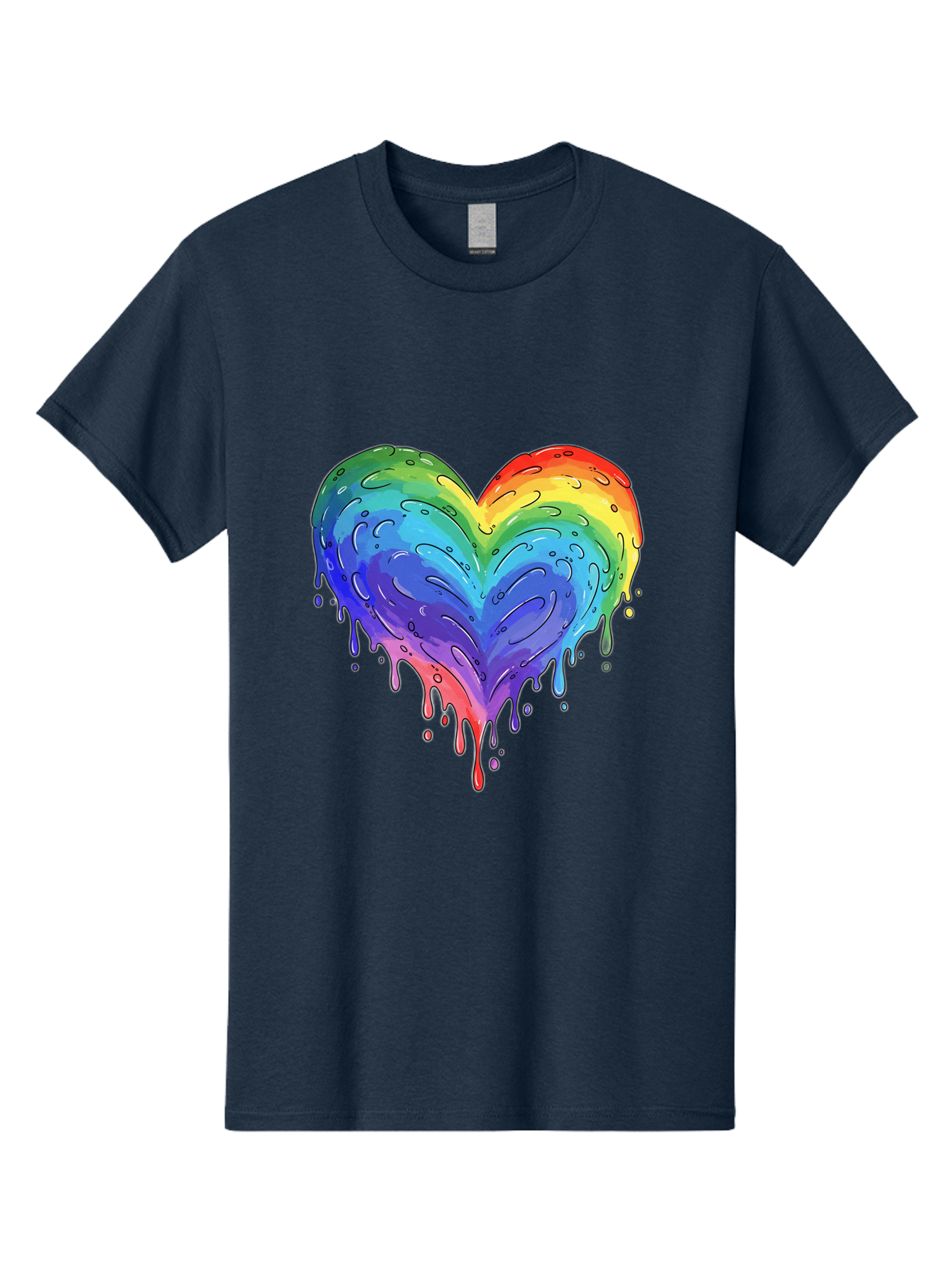 Rainbow-Dripping-Heart Men'S Graphic Tee, 100% Cotton, Comfortable Casual Summer Wear, Machine Washable, Vintage Camera, Old Camera, Antique Camera, Black Camera, Classic Photography, Photography Equipment, Nostalgic Device, Film Camera, Baj727 5