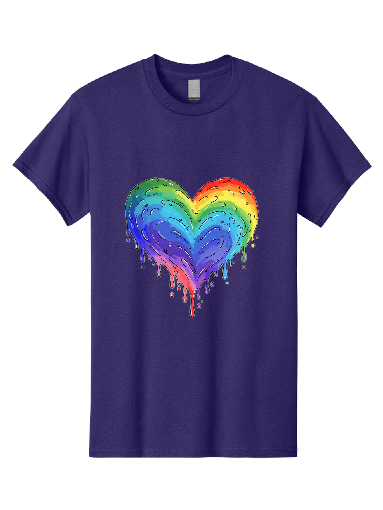 Rainbow-Dripping-Heart Men'S Graphic Tee, 100% Cotton, Comfortable Casual Summer Wear, Machine Washable, Vintage Camera, Old Camera, Antique Camera, Black Camera, Classic Photography, Photography Equipment, Nostalgic Device, Film Camera, Baj727