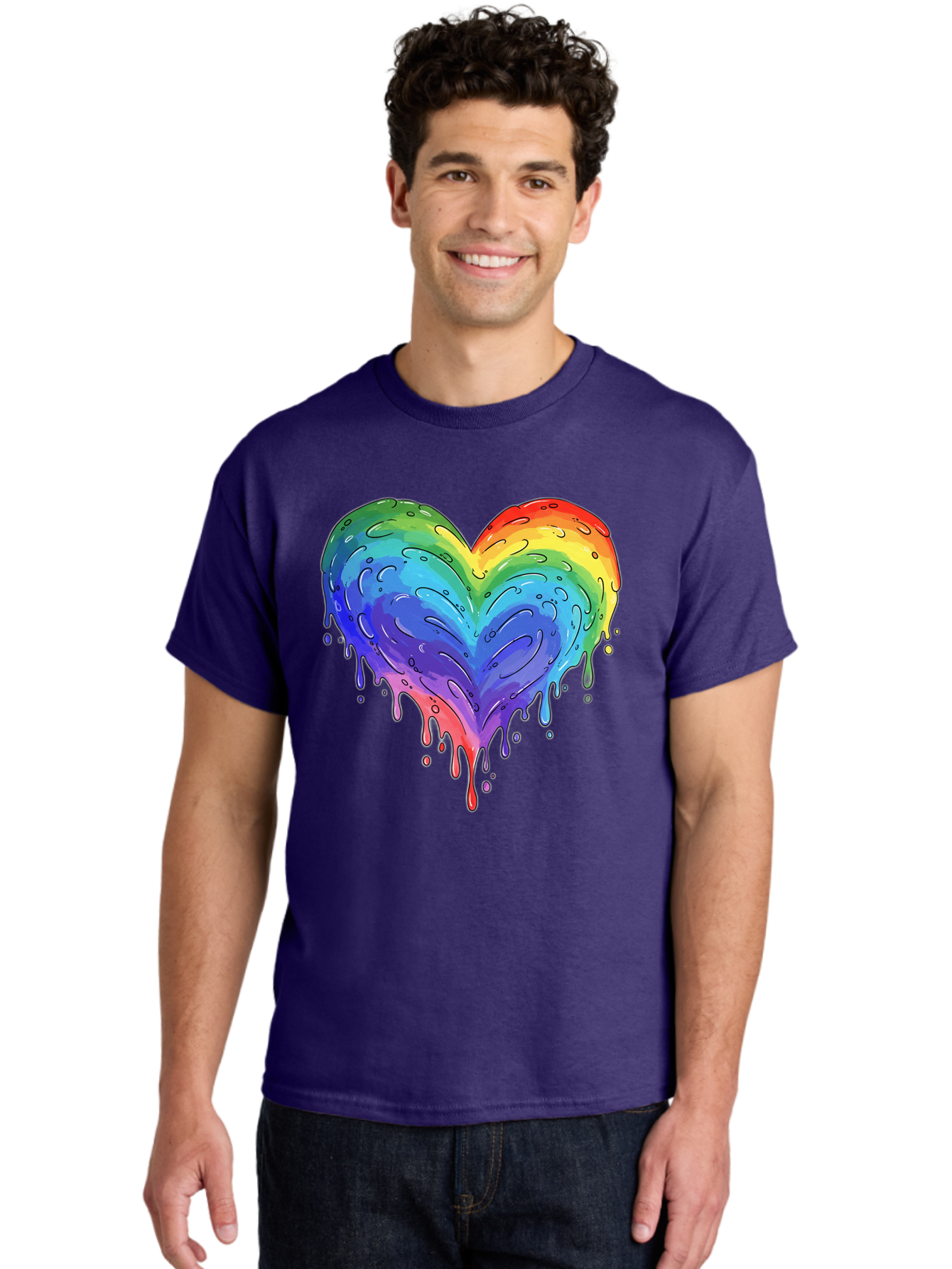 Rainbow-Dripping-Heart Men'S Graphic Tee, 100% Cotton, Comfortable Casual Summer Wear, Machine Washable, Vintage Camera, Old Camera, Antique Camera, Black Camera, Classic Photography, Photography Equipment, Nostalgic Device, Film Camera, Baj727 16