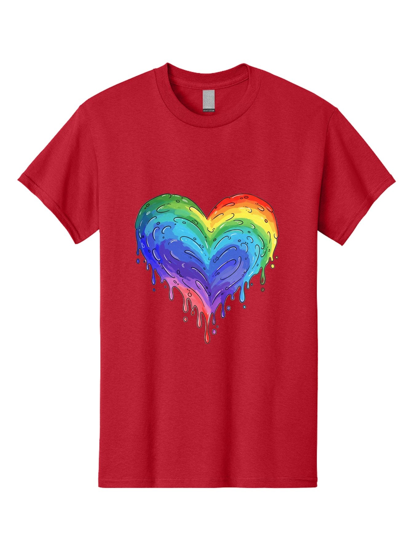 Rainbow-Dripping-Heart Men'S Graphic Tee, 100% Cotton, Comfortable Casual Summer Wear, Machine Washable, Vintage Camera, Old Camera, Antique Camera, Black Camera, Classic Photography, Photography Equipment, Nostalgic Device, Film Camera, Baj727 8