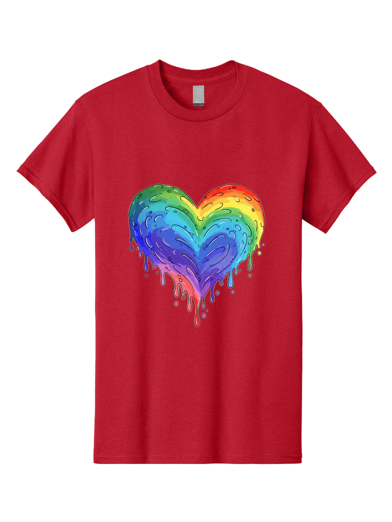 Rainbow-Dripping-Heart Men'S Graphic Tee, 100% Cotton, Comfortable Casual Summer Wear, Machine Washable, Vintage Camera, Old Camera, Antique Camera, Black Camera, Classic Photography, Photography Equipment, Nostalgic Device, Film Camera, Baj727 6