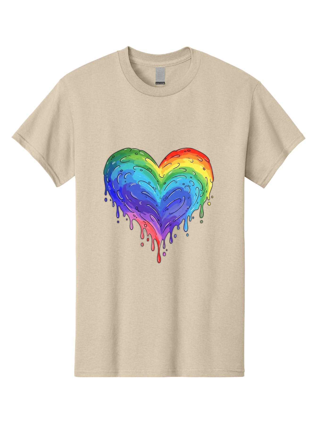 Rainbow-Dripping-Heart Men'S Graphic Tee, 100% Cotton, Comfortable Casual Summer Wear, Machine Washable, Vintage Camera, Old Camera, Antique Camera, Black Camera, Classic Photography, Photography Equipment, Nostalgic Device, Film Camera, Baj727 6