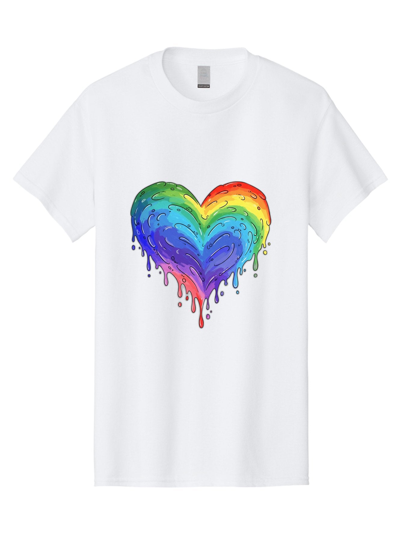 Rainbow-Dripping-Heart Men'S Graphic Tee, 100% Cotton, Comfortable Casual Summer Wear, Machine Washable, Vintage Camera, Old Camera, Antique Camera, Black Camera, Classic Photography, Photography Equipment, Nostalgic Device, Film Camera, Baj727 10