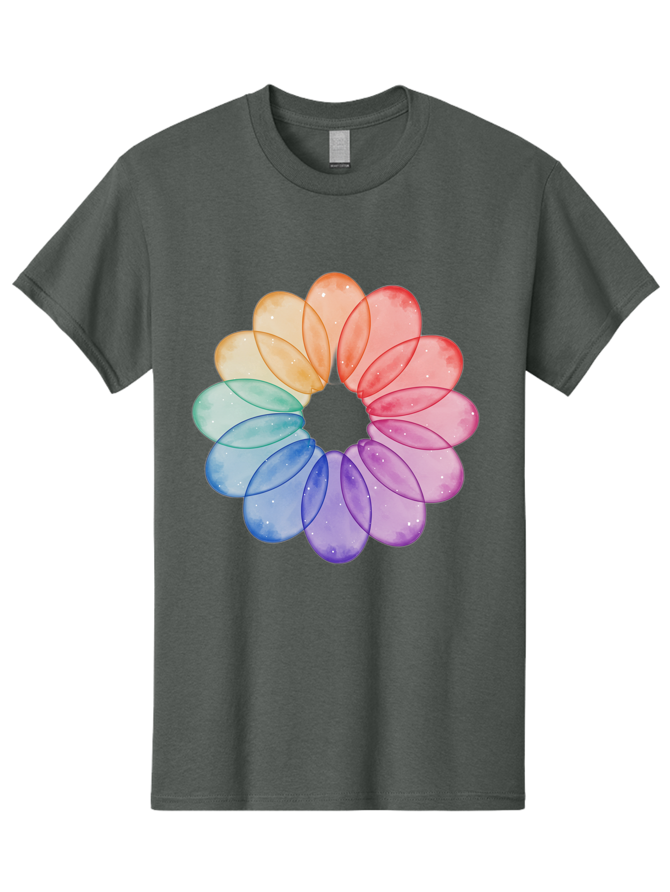 Rainbow-Flower-Petals Men'S Graphic Tee, 100% Cotton, Comfortable Casual Summer Wear, Machine Washable, Vintage Camera, Old Camera, Antique Camera, Black Camera, Classic Photography, Photography Equipment, Nostalgic Device, Film Camera, Baj728 15