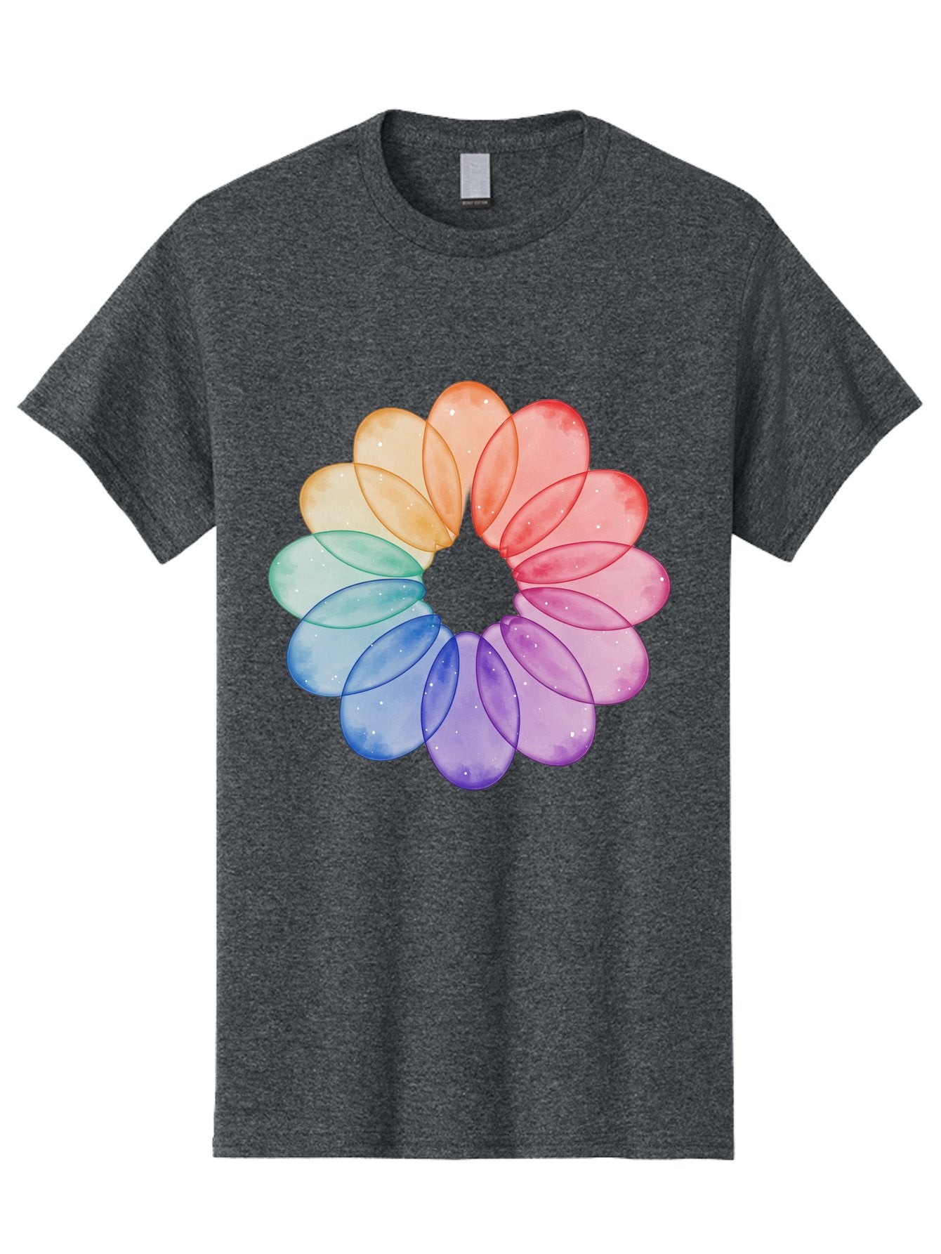 Rainbow-Flower-Petals Men'S Graphic Tee, 100% Cotton, Comfortable Casual Summer Wear, Machine Washable, Vintage Camera, Old Camera, Antique Camera, Black Camera, Classic Photography, Photography Equipment, Nostalgic Device, Film Camera, Baj728 8