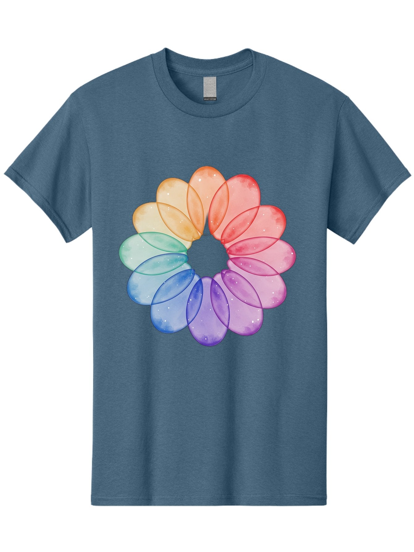 Rainbow-Flower-Petals Men'S Graphic Tee, 100% Cotton, Comfortable Casual Summer Wear, Machine Washable, Vintage Camera, Old Camera, Antique Camera, Black Camera, Classic Photography, Photography Equipment, Nostalgic Device, Film Camera, Baj728