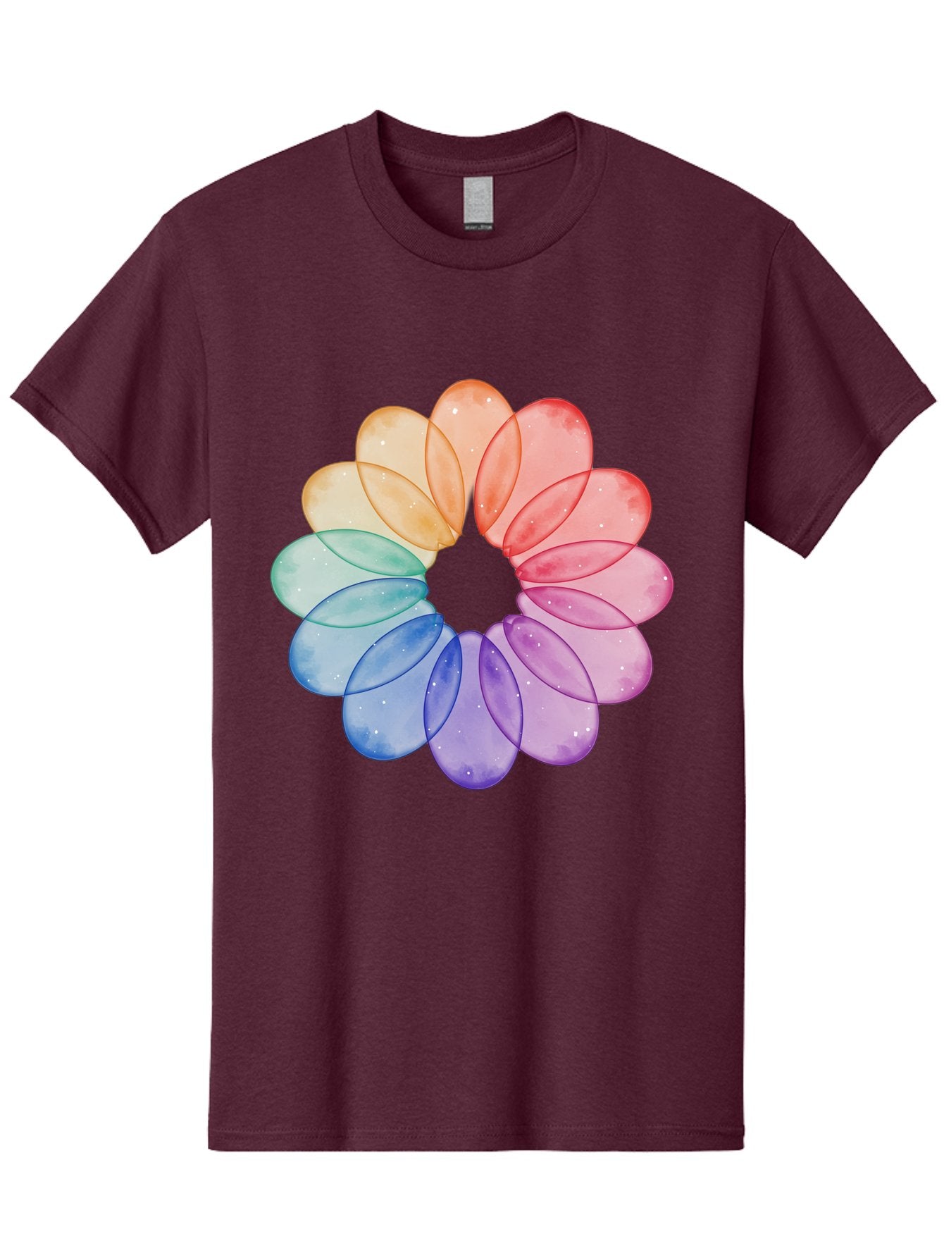 Rainbow-Flower-Petals Men'S Graphic Tee, 100% Cotton, Comfortable Casual Summer Wear, Machine Washable, Vintage Camera, Old Camera, Antique Camera, Black Camera, Classic Photography, Photography Equipment, Nostalgic Device, Film Camera, Baj728 14