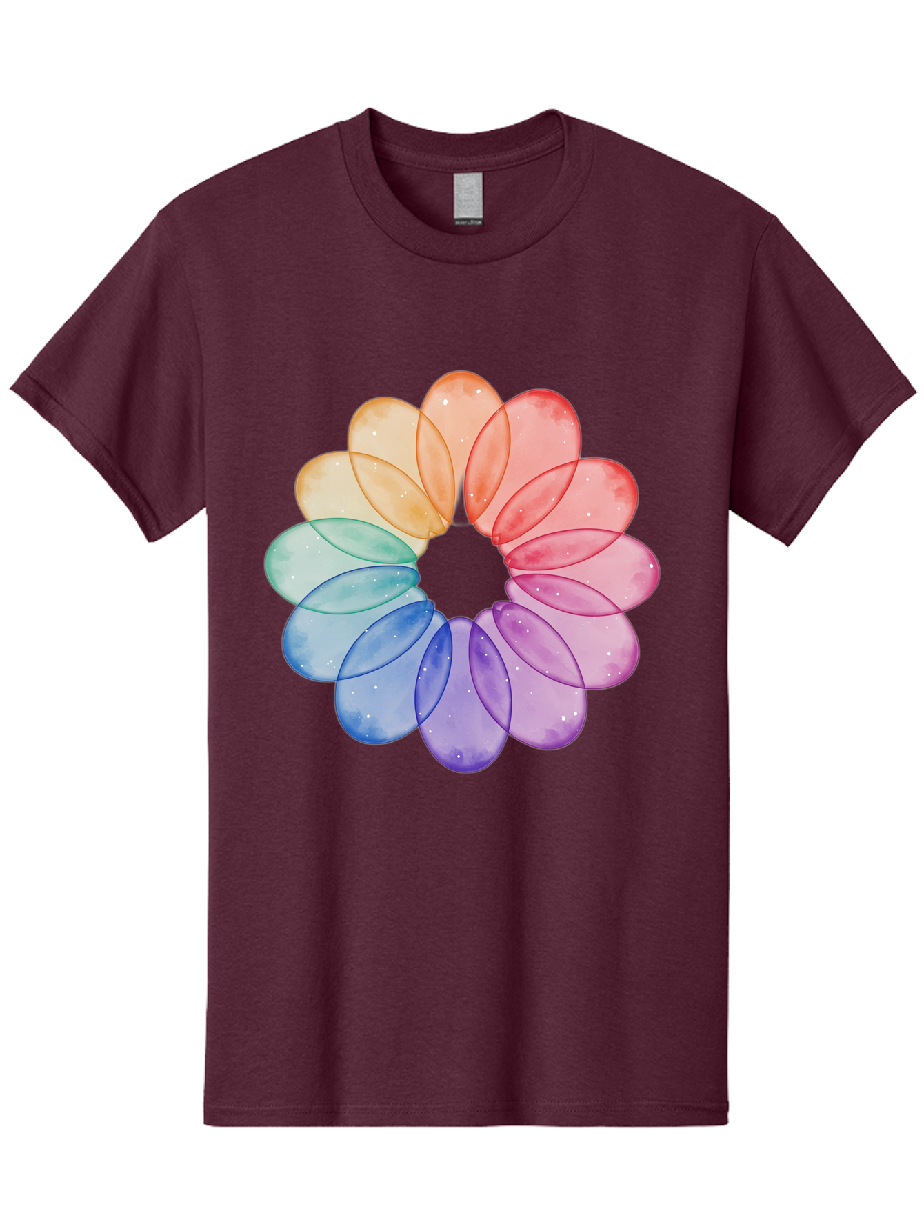 Rainbow-Flower-Petals Men'S Graphic Tee, 100% Cotton, Comfortable Casual Summer Wear, Machine Washable, Vintage Camera, Old Camera, Antique Camera, Black Camera, Classic Photography, Photography Equipment, Nostalgic Device, Film Camera, Baj728