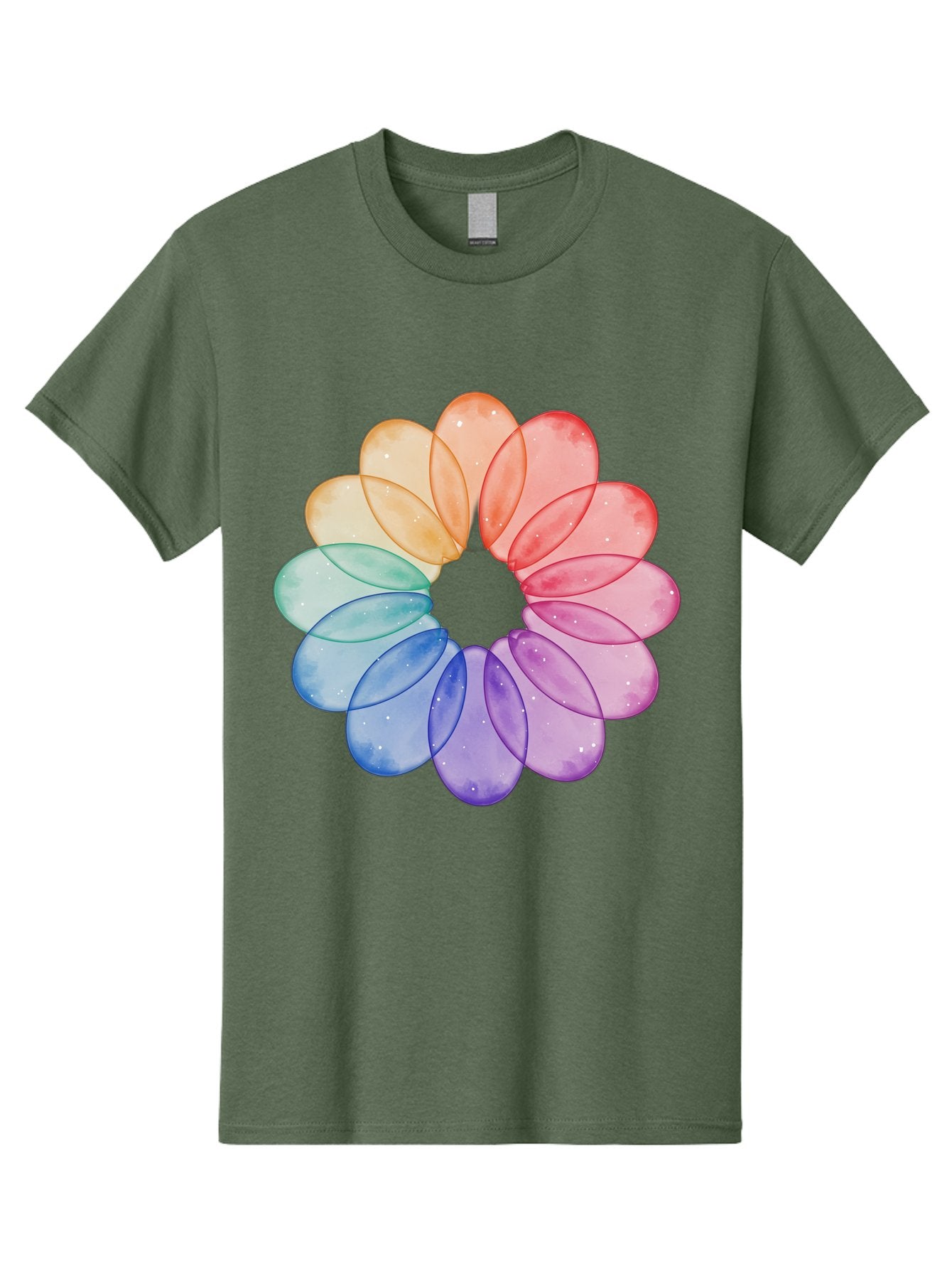 Rainbow-Flower-Petals Men'S Graphic Tee, 100% Cotton, Comfortable Casual Summer Wear, Machine Washable, Vintage Camera, Old Camera, Antique Camera, Black Camera, Classic Photography, Photography Equipment, Nostalgic Device, Film Camera, Baj728 3