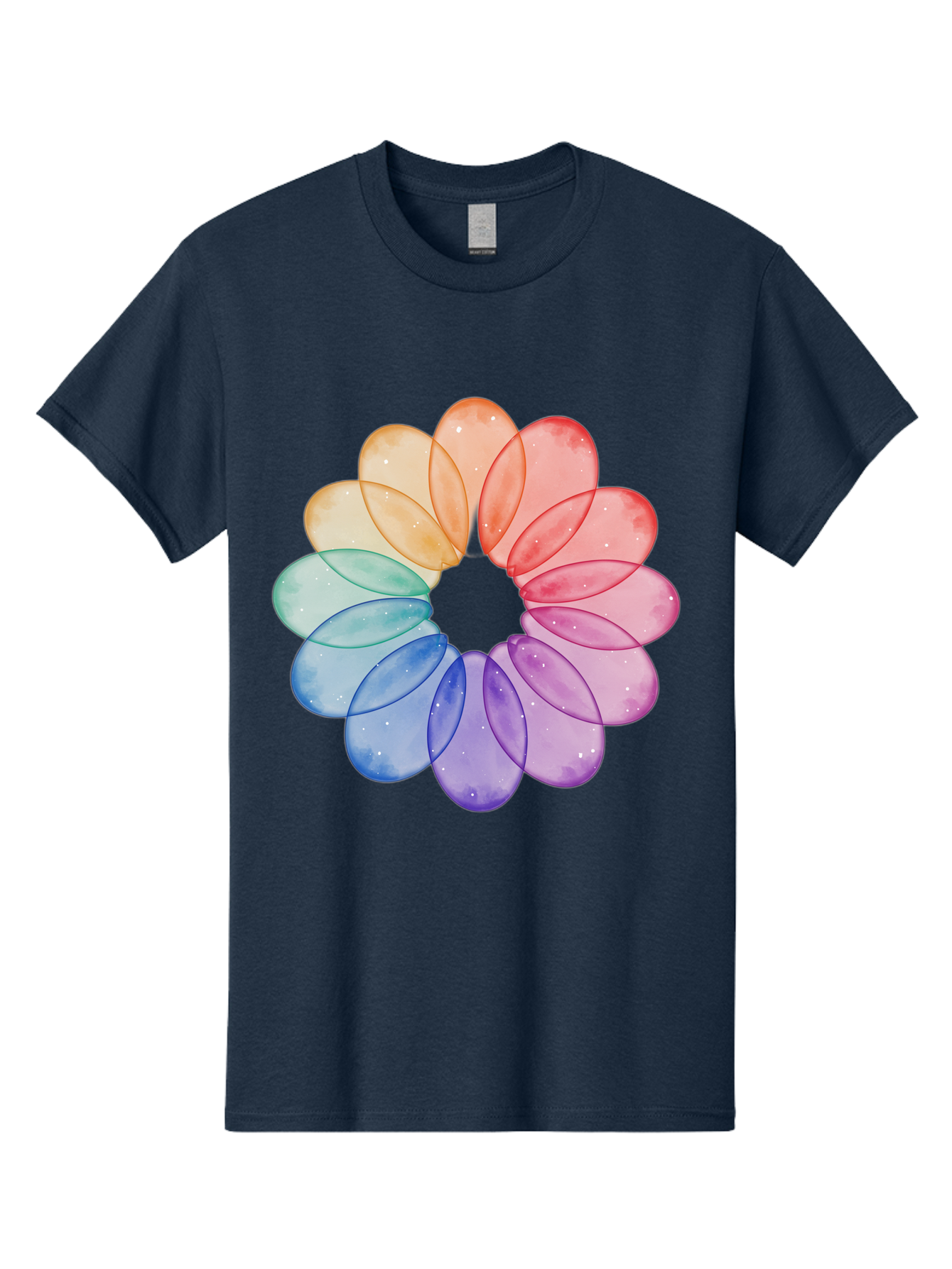 Rainbow-Flower-Petals Men'S Graphic Tee, 100% Cotton, Comfortable Casual Summer Wear, Machine Washable, Vintage Camera, Old Camera, Antique Camera, Black Camera, Classic Photography, Photography Equipment, Nostalgic Device, Film Camera, Baj728 5