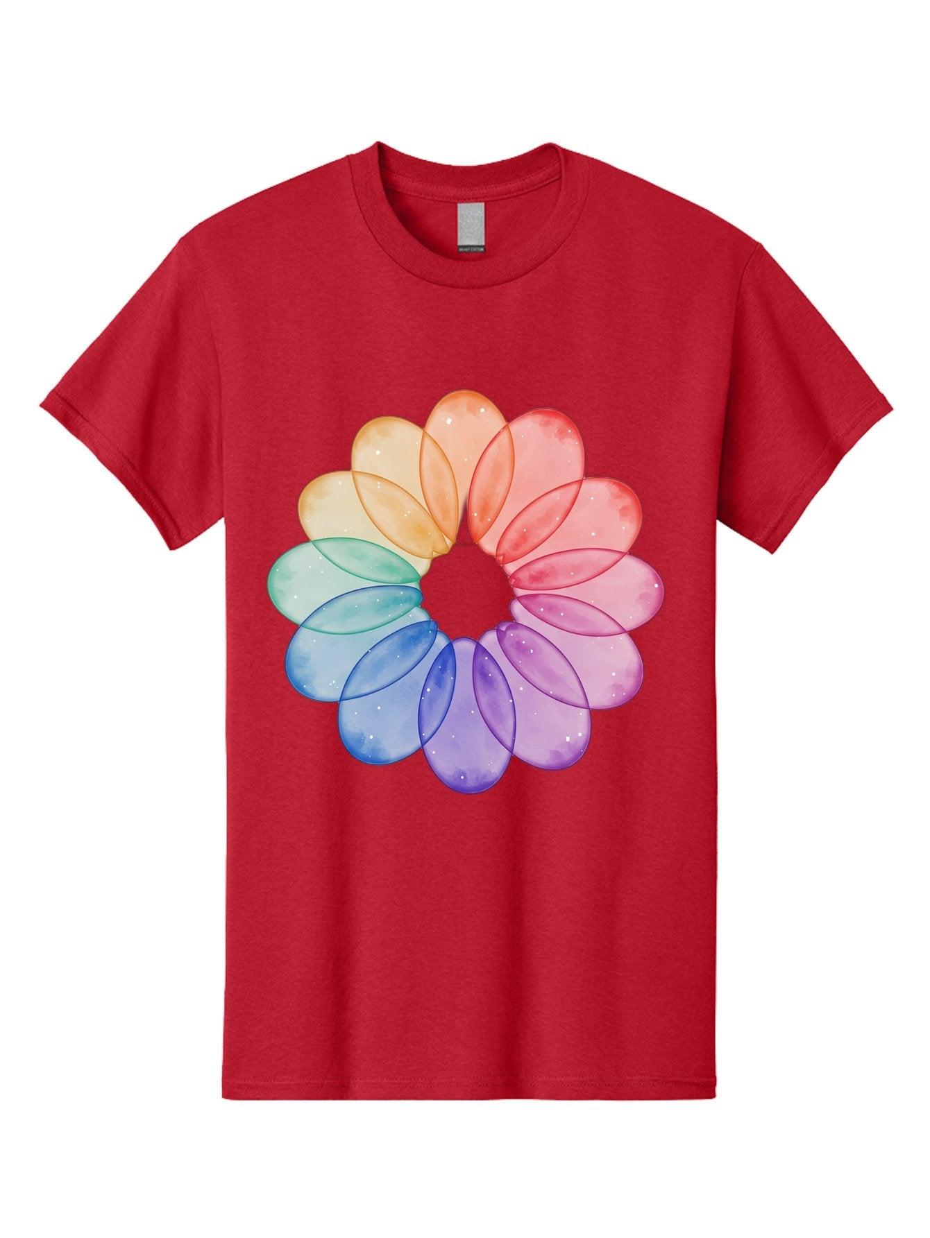 Rainbow-Flower-Petals Men'S Graphic Tee, 100% Cotton, Comfortable Casual Summer Wear, Machine Washable, Vintage Camera, Old Camera, Antique Camera, Black Camera, Classic Photography, Photography Equipment, Nostalgic Device, Film Camera, Baj728